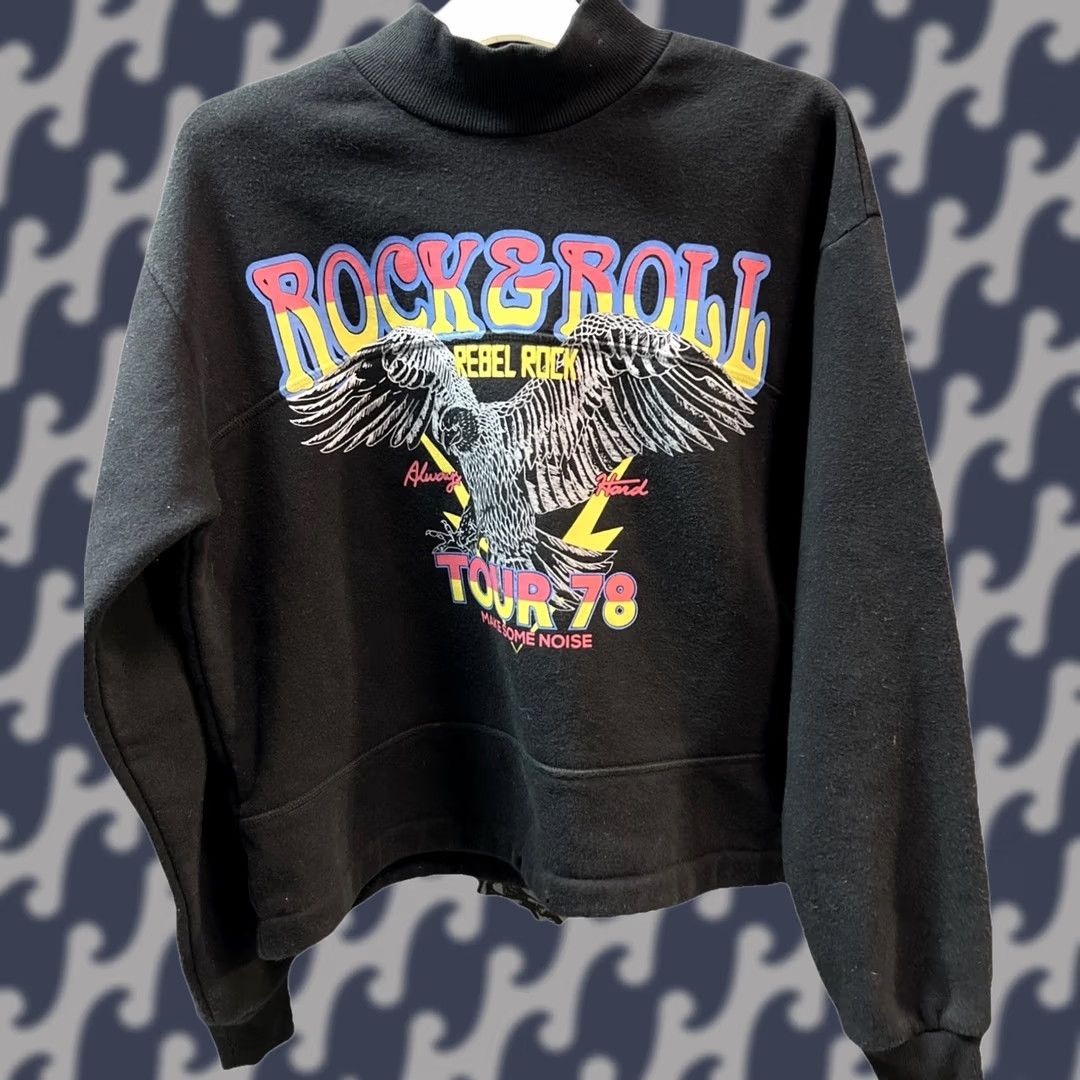 Vintage VINTAGE Rock & Roll Tour 78 Women’s Pull Over Sweater Black XS Urban Nation Size XS / US 0-2 / IT 36-38 - 1 Thumbnail