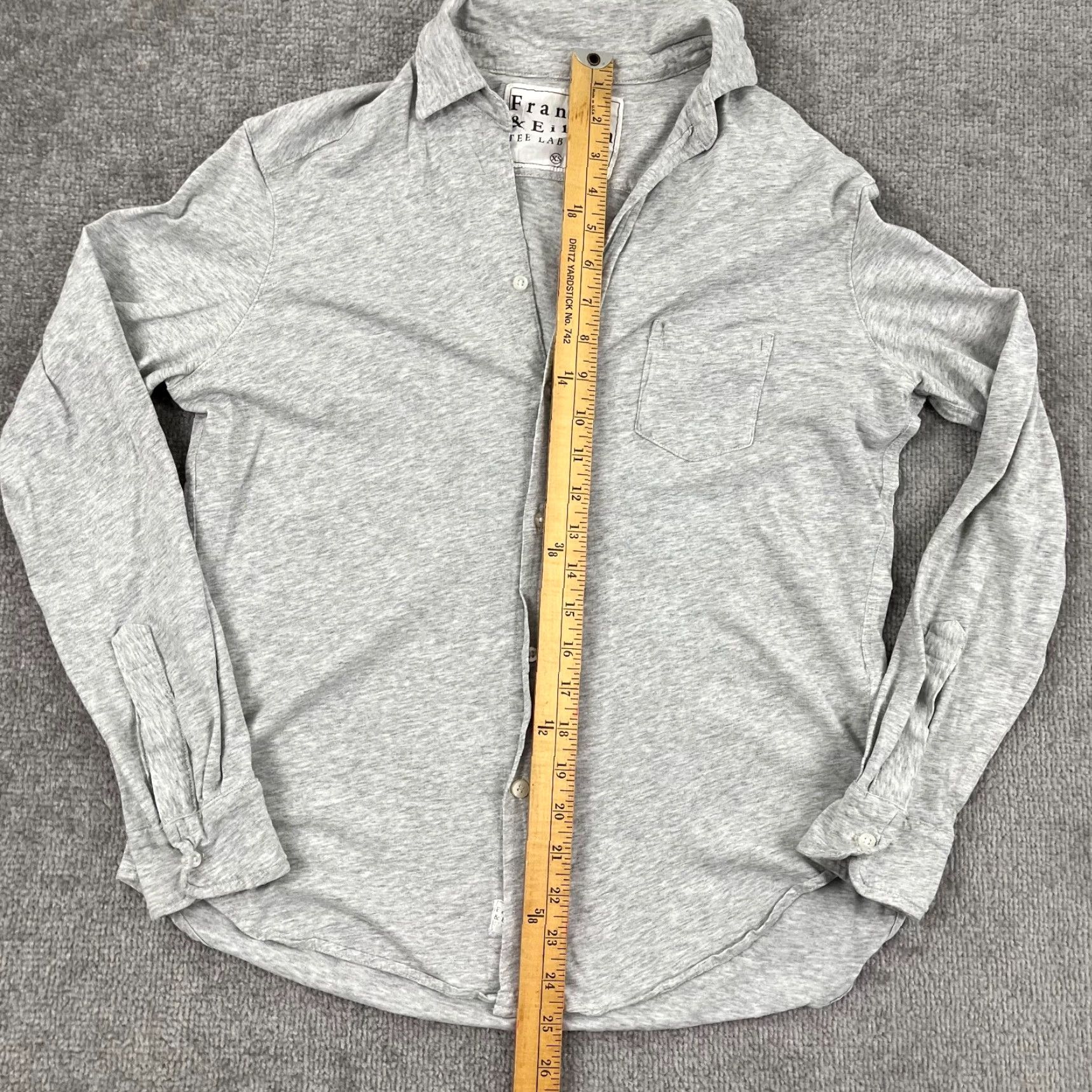 Frank & Eileen VINTAGE Frank & Eileen Women's Shirt XS Gray Casual Long Sleeve Button-Up 100% Cotton Size XS / US 0-2 / IT 36-38 - 3 Thumbnail