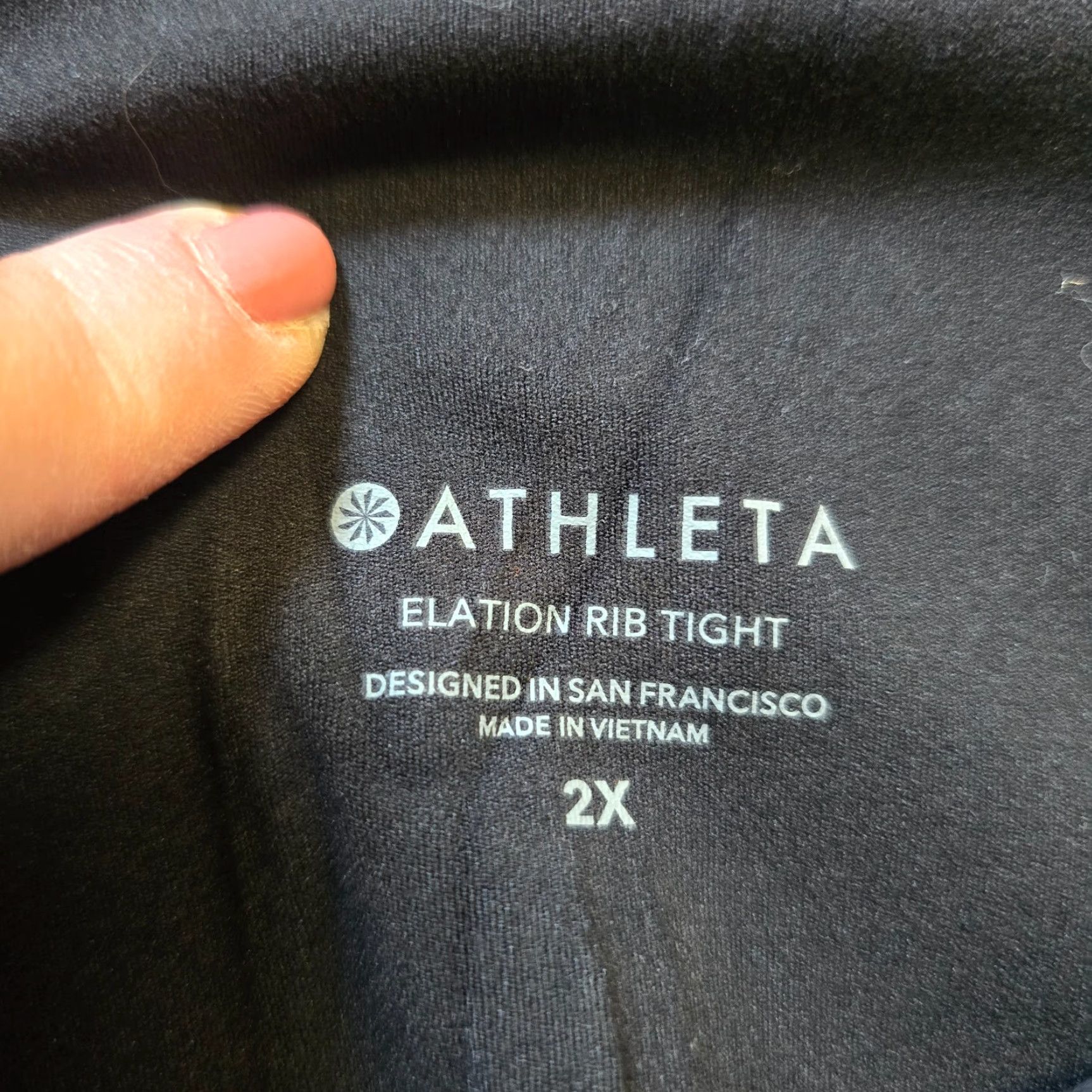 Athleta Athleta Pants Womens 2X Black Elation 7/8 Cropped Ribbed Stretchy Casual Athleisure Yoga Skinny Inseam 26in Womens Size 40" / US 18 - 3 Thumbnail