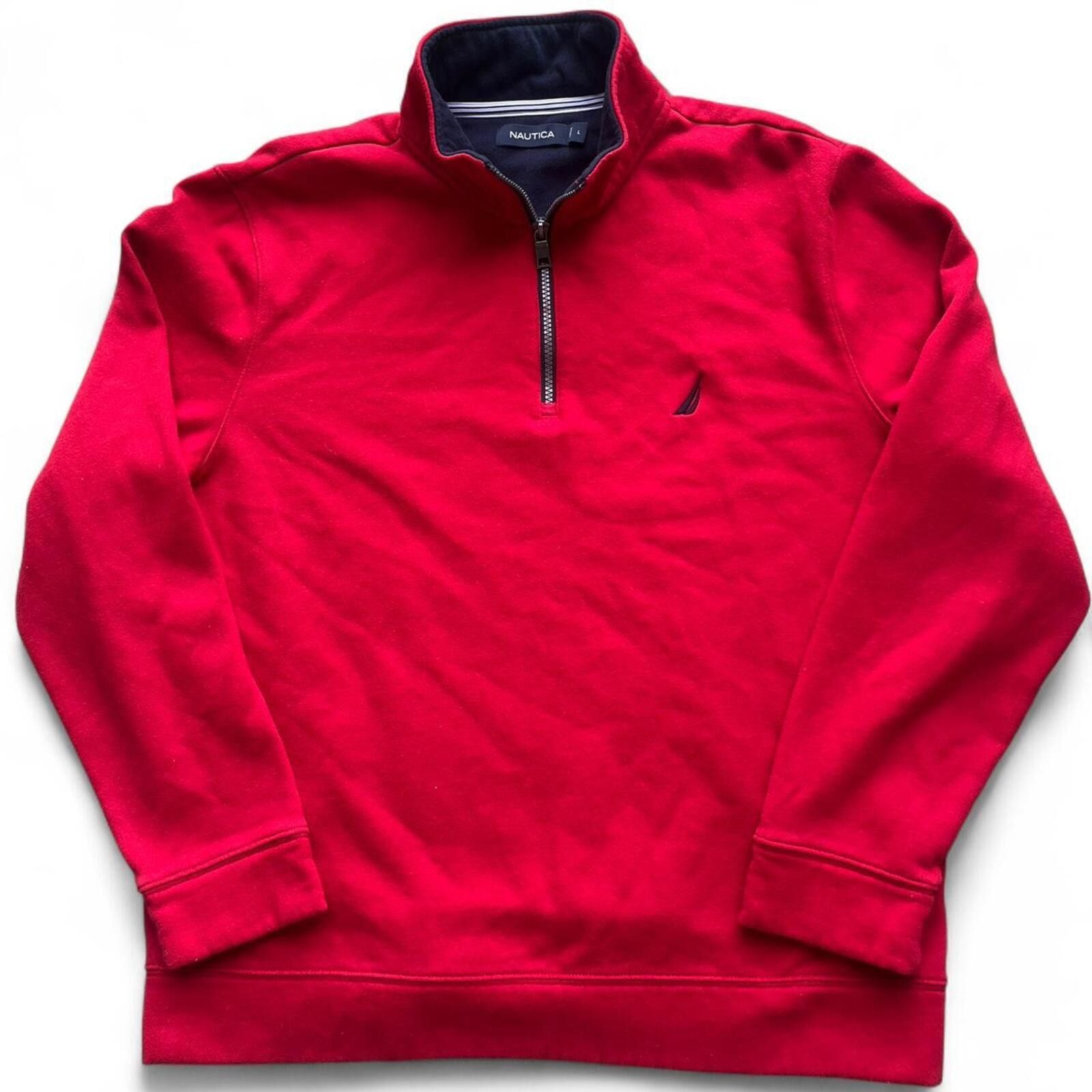 Nautica Red Nautica Quarter Zip Sweatshirt Size Large Size US L / EU 52-54 / 3 - 1 Thumbnail