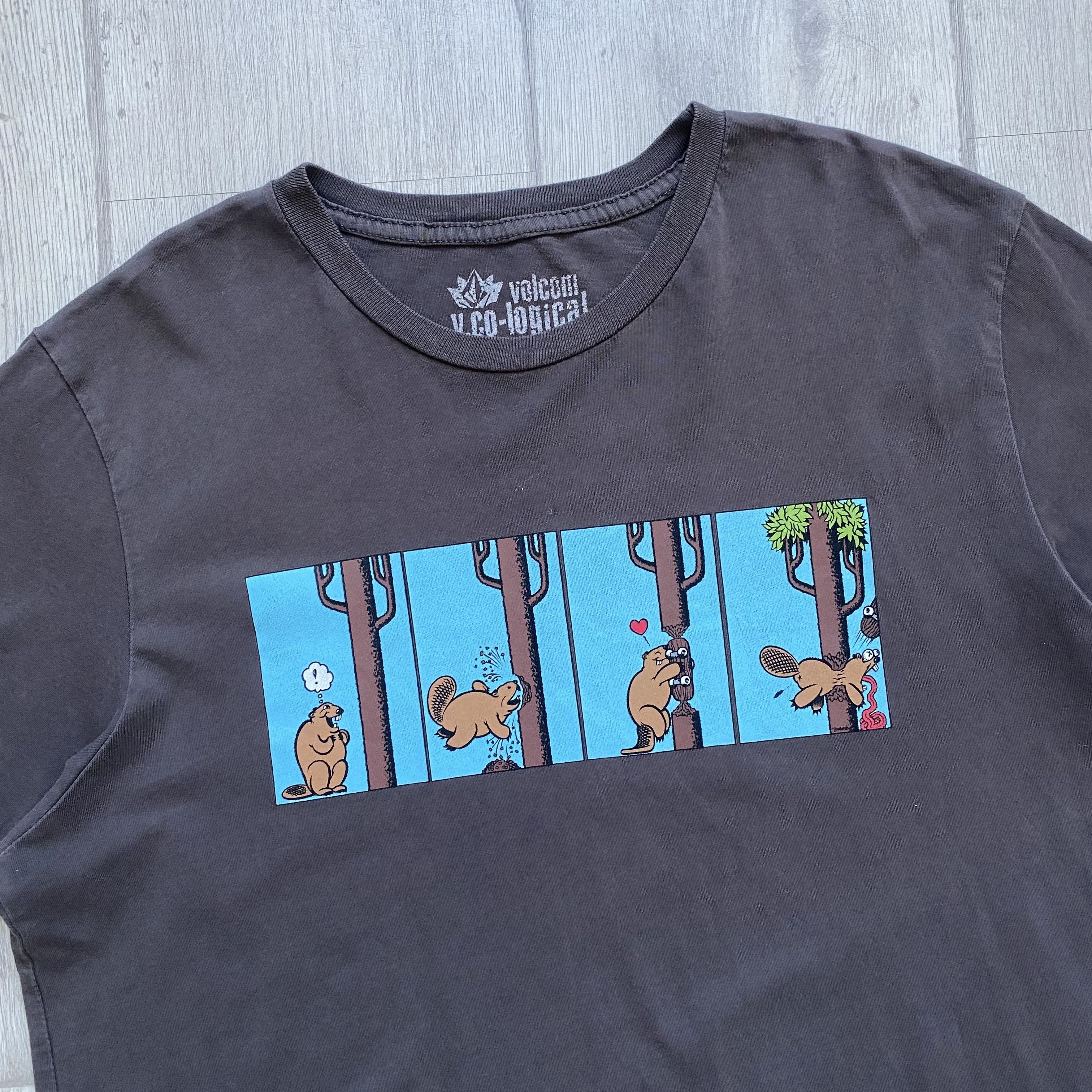 Rip Curl 🛹 Skatebording humor tee Vintage Volkom art print oneill Size US M / EU 48-50 / 2 - 2 Thumbnail