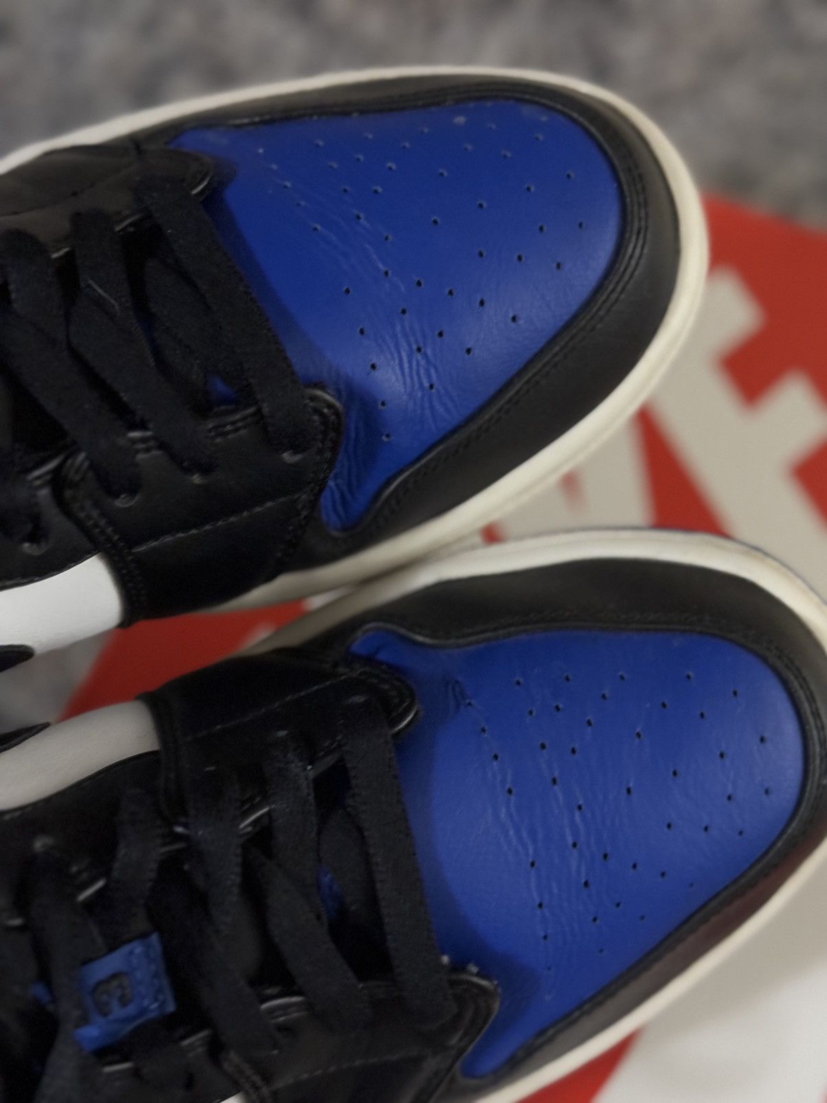 Jordan Brand × Nike Jordan 1 Low Top Blue 2019 Size 11.5 Replacement Box Size US 11.5 / EU 44-45 - 8 Thumbnail