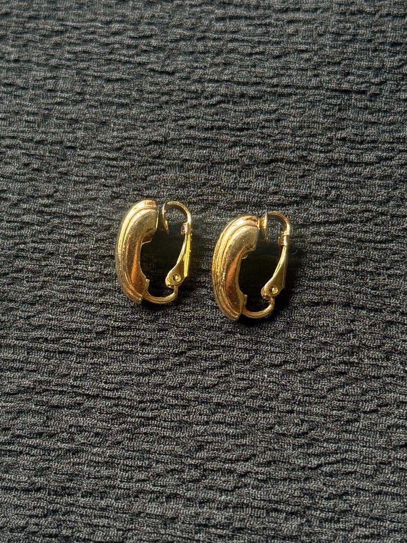 Dior CHRISTIAN DIOR Gold Tone Clip-On Earrings Size ONE SIZE - 6 Thumbnail