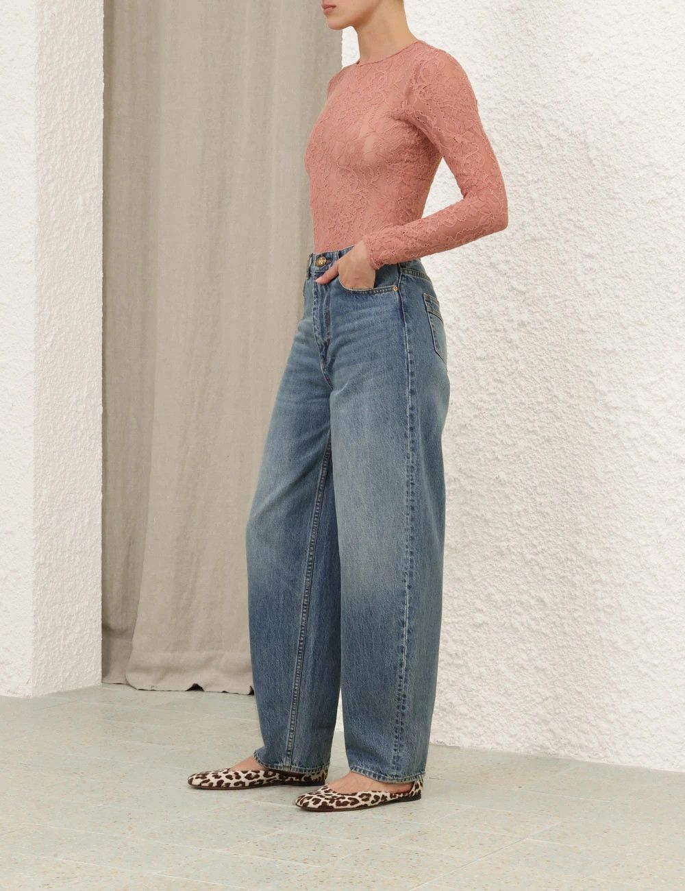 Zimmermann oc11z0825 Illustration Barrel Jeans in Blue Size 30" / US 8 / IT 44 - 3 Thumbnail