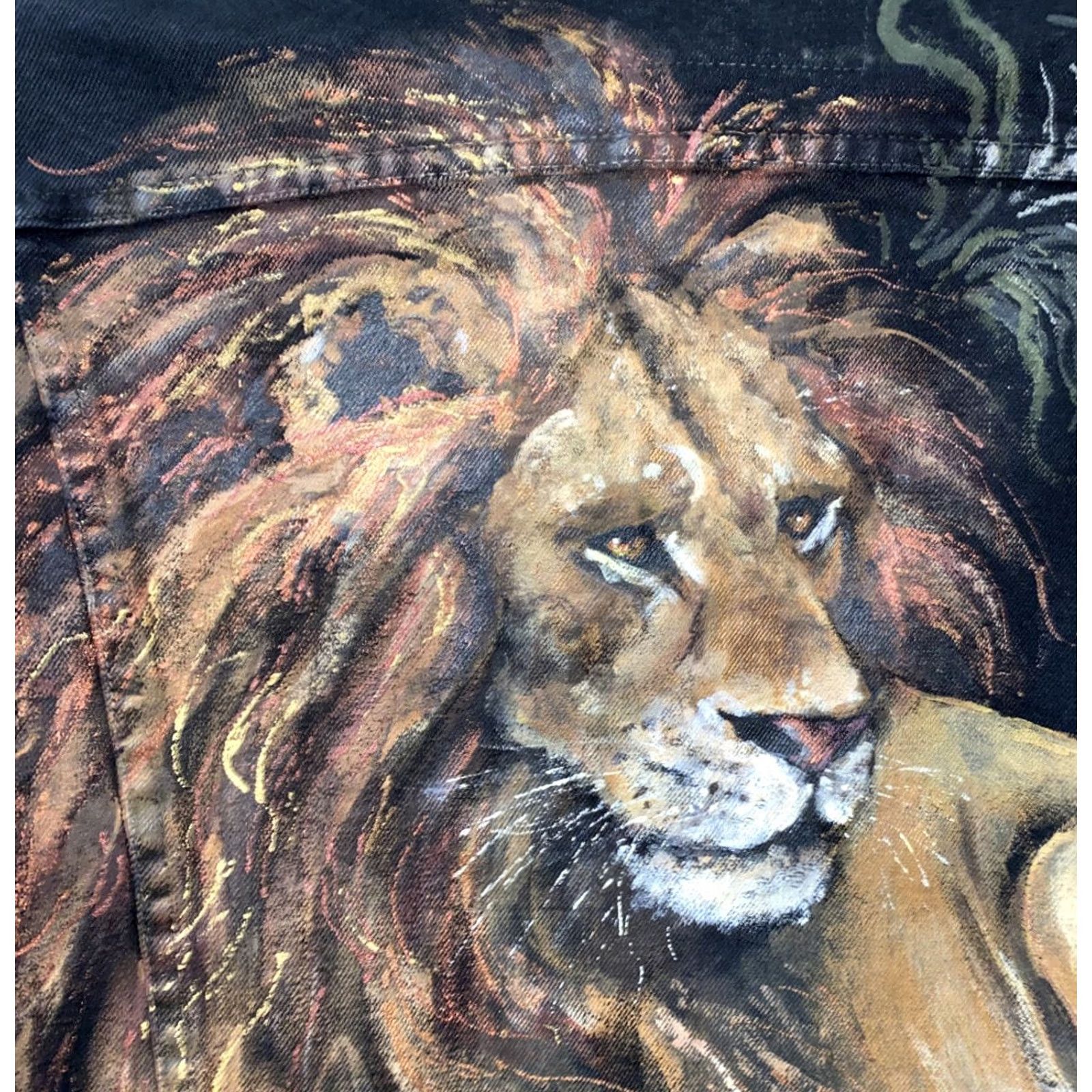 Lee Lee Jacket Button Front L Mens Black Lion Textured Size L Size L / US 10 / IT 46 - 6 Thumbnail