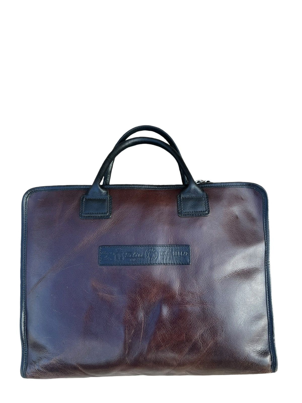 Felisi Vintage Felisi Italy Distressed Patina Leather Handle Bag Size ONE SIZE - 6 Thumbnail