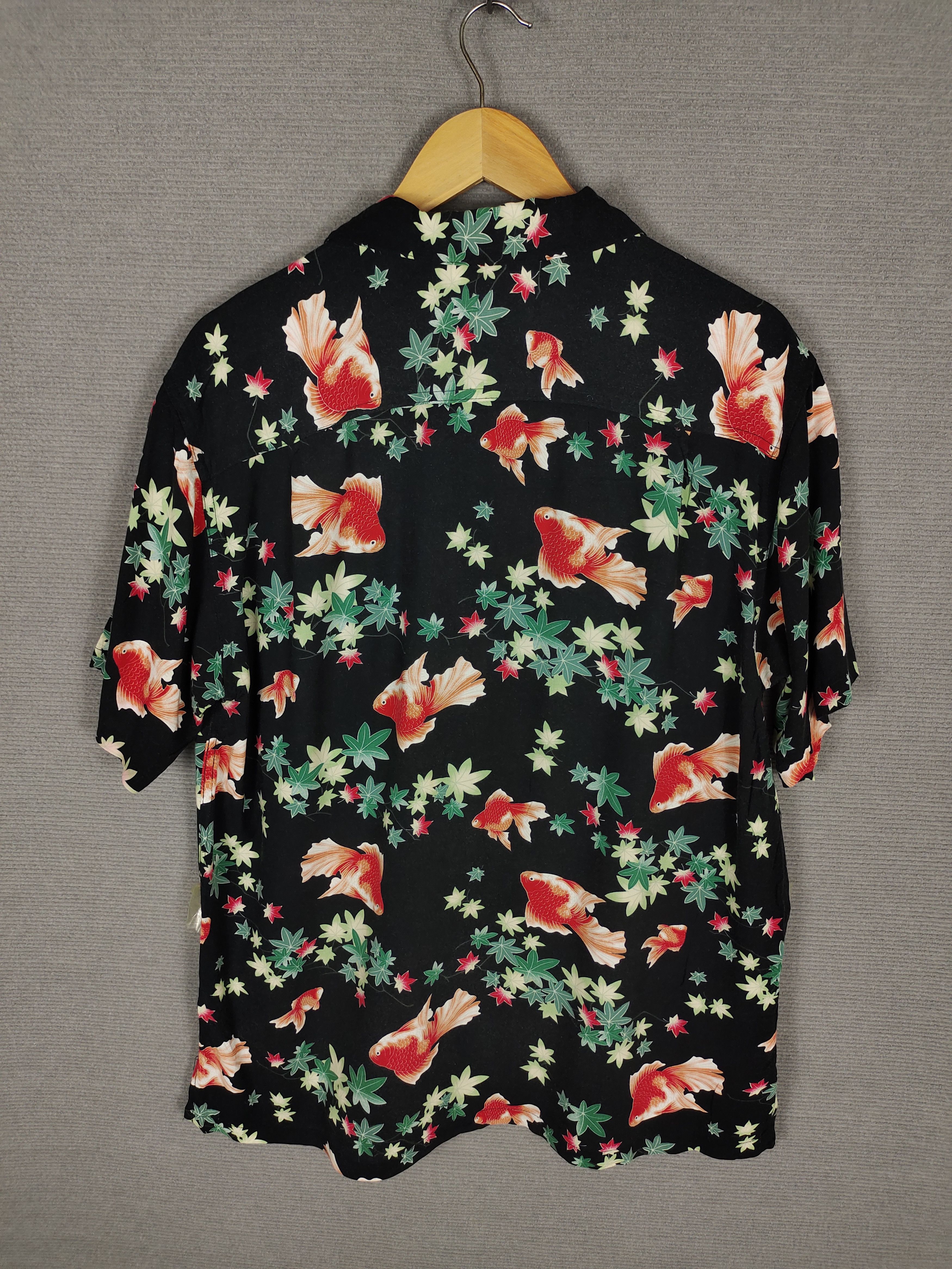 Japanese Brand Japanese Hawaiian Roushatte Gold Fish Rayon Aloha Shirt Size US L / EU 52-54 / 3 - 8 Thumbnail