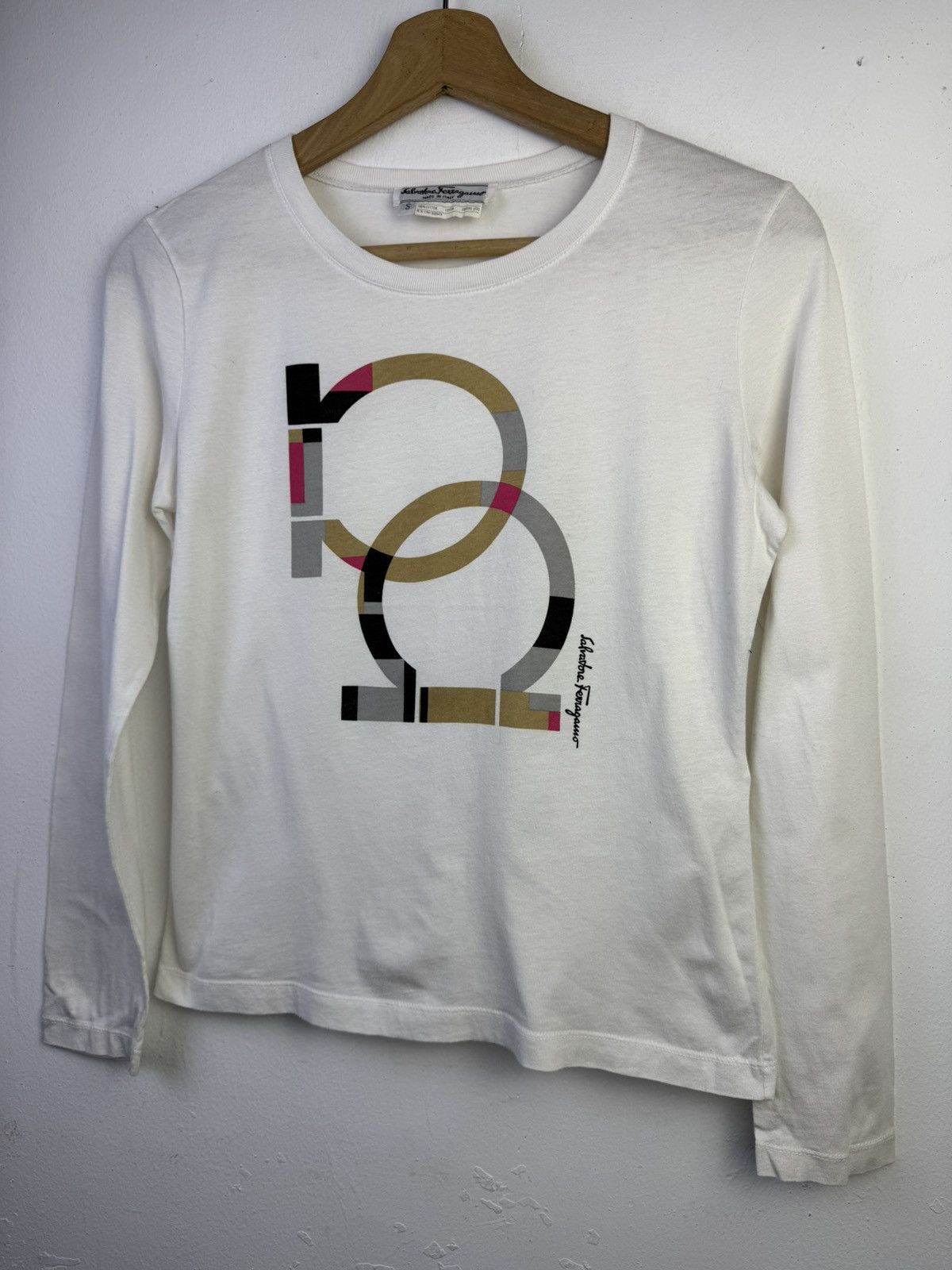 Salvatore Ferragamo Vintage Salvatore Ferragamo long-sleeved t-shirt Size S / US 4 / IT 40 - 3 Thumbnail