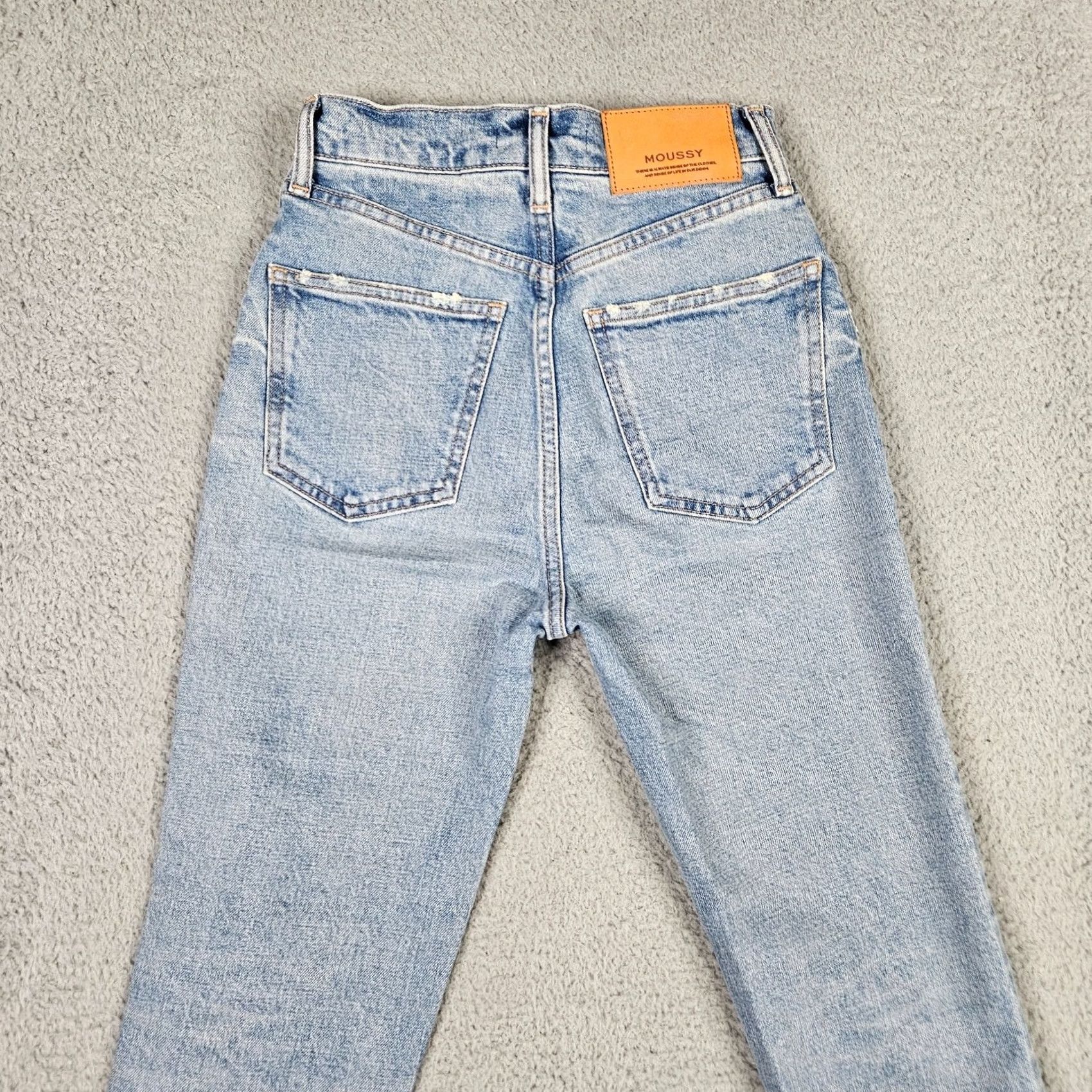 MOUSSY MOUSSY Jeans Women's Light Blue High Waist Casual Size 23 Denim Blue Regular Fit 23s Japan Mens? Size 40" / US 18 - 4 Thumbnail