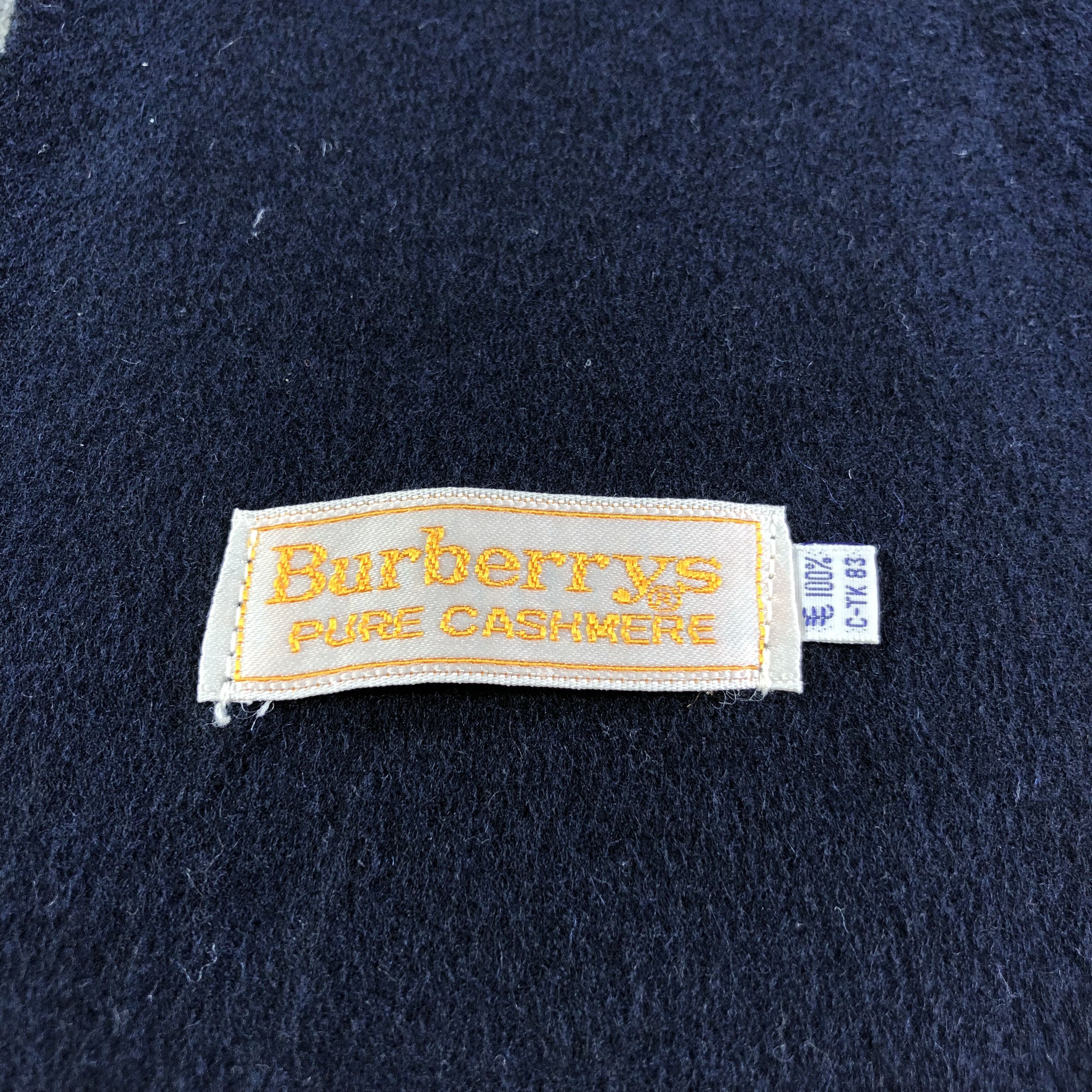 Burberry Burberrys Prorsum Plain Blue Cashmere Scarf Muffler V1355 Size ONE SIZE - 5 Thumbnail