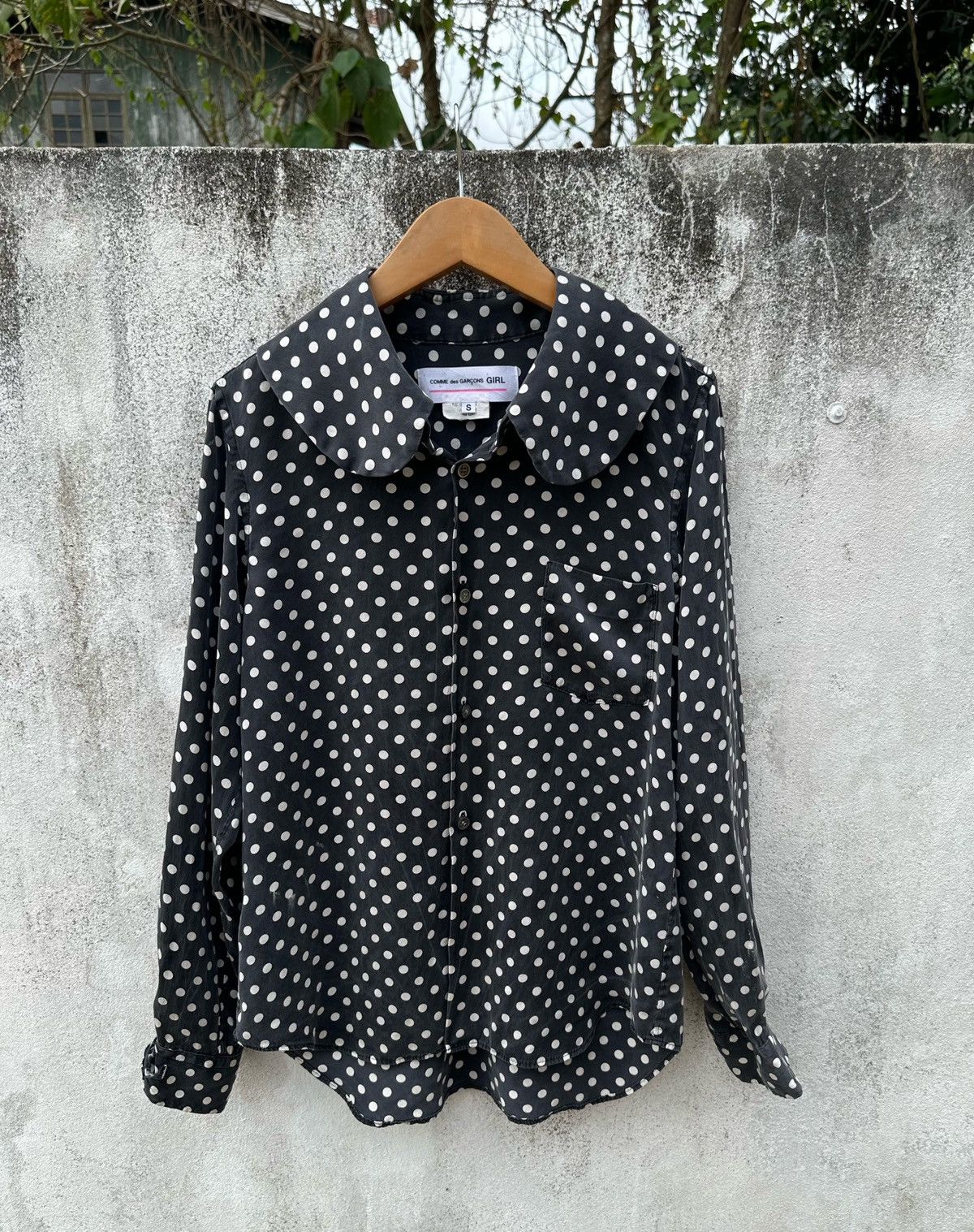 Comme des Garcons Comme des garcons girl black and white polka dot silk shirt Size S / US 4 / IT 40 - 3 Thumbnail