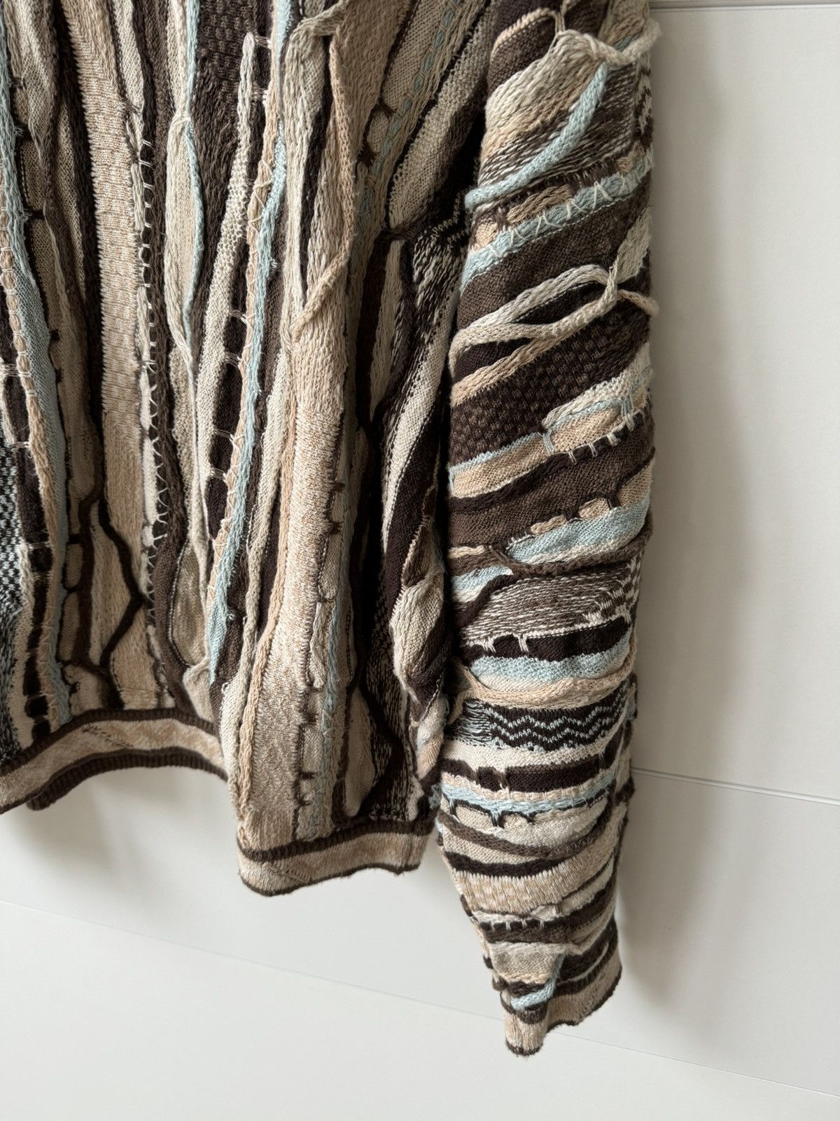Kapital [1] 7G Knit Gaudy Crew Sweater in Brown (SS23) Size US M / EU 48-50 / 2 - 3 Thumbnail