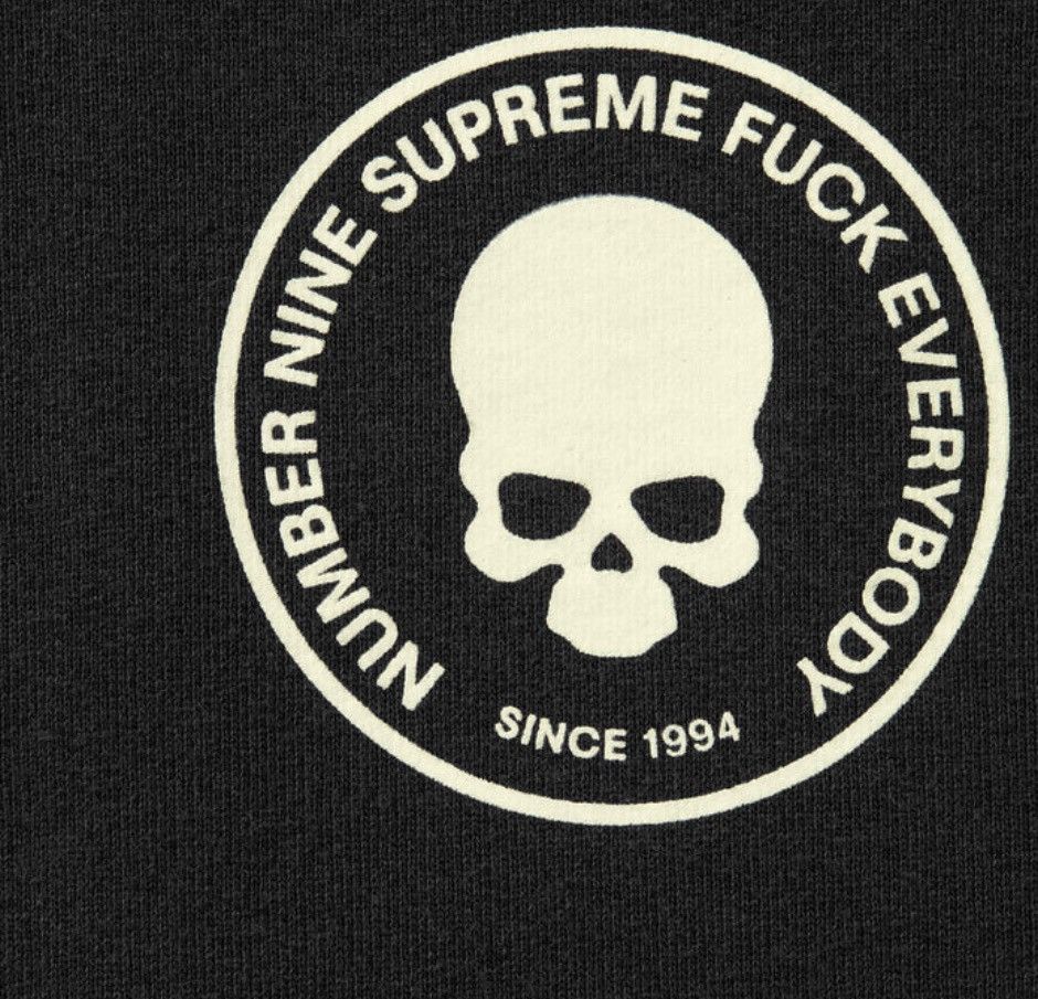 Number (N)ine × Supreme Supreme Number Nine Skull Hoodie Black FW25 Size US L / EU 52-54 / 3 - 3 Thumbnail