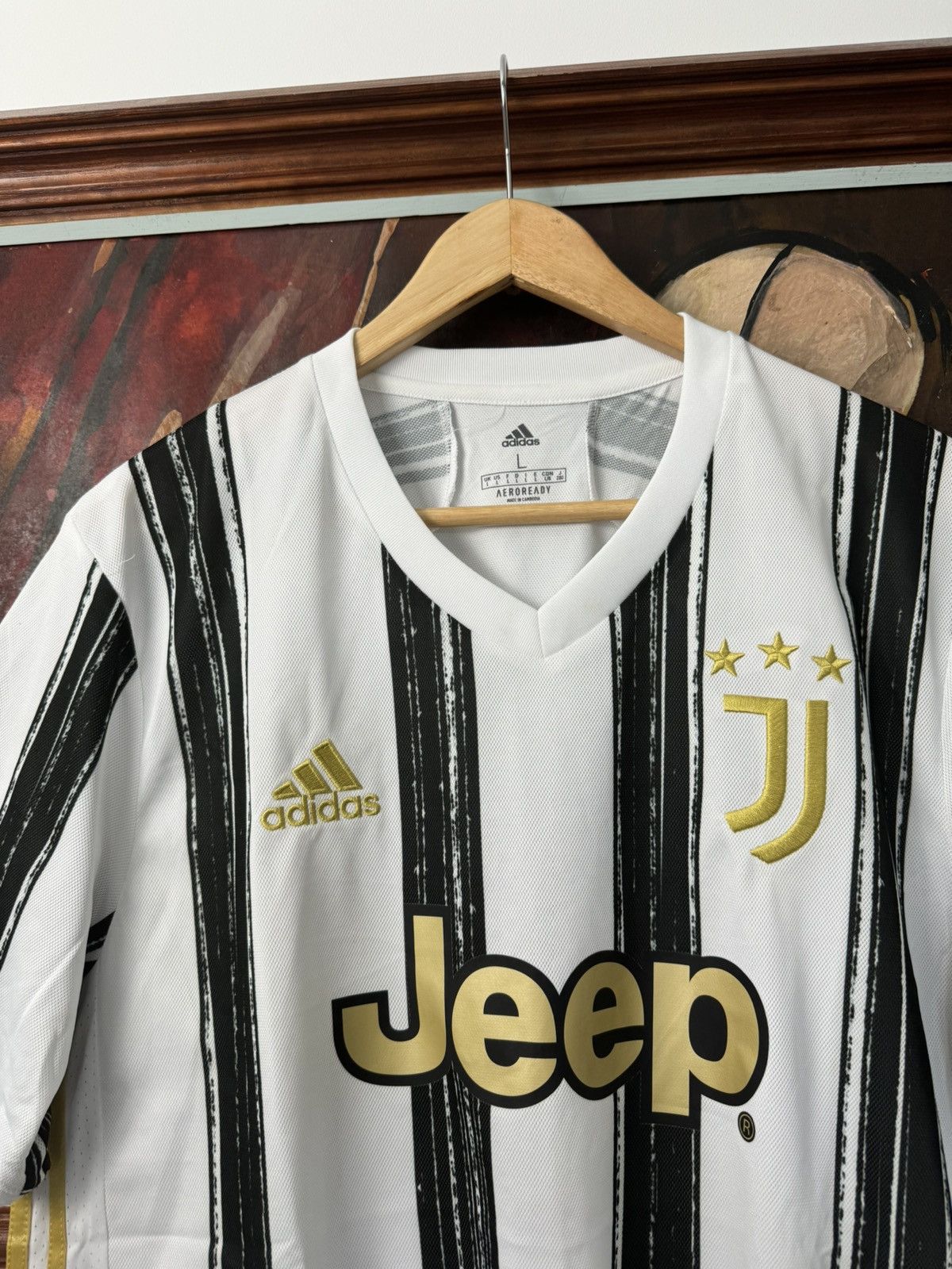 Adidas Adidas 2020/21 Juventus Champions League Home Jersey Soccer Size US L / EU 52-54 / 3 - 2 Thumbnail