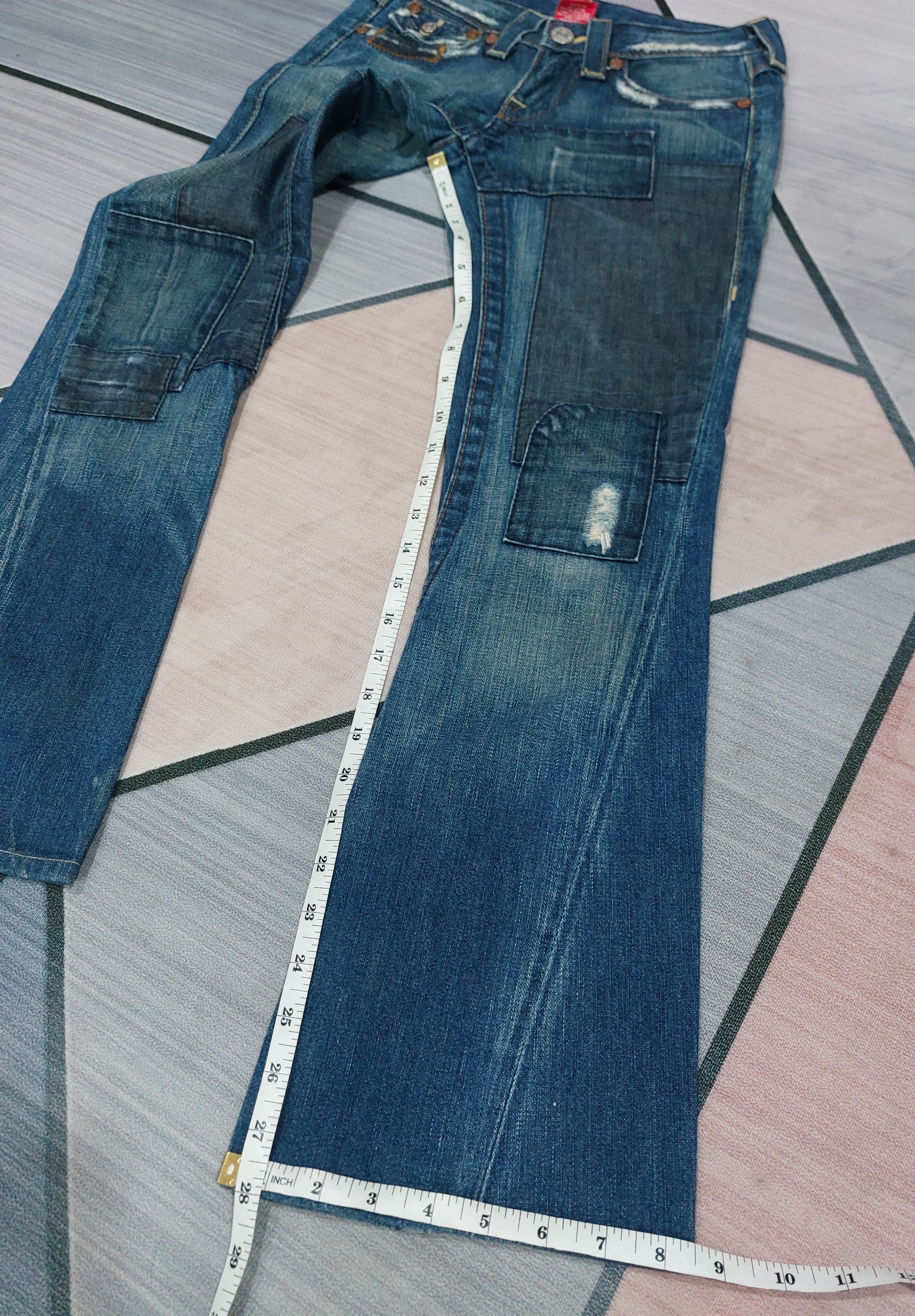 True Religion × Vintage TRUE RELIGION JOEY PATCHWORK JEANS Size 27" / US 4 / IT 40 - 17 Thumbnail