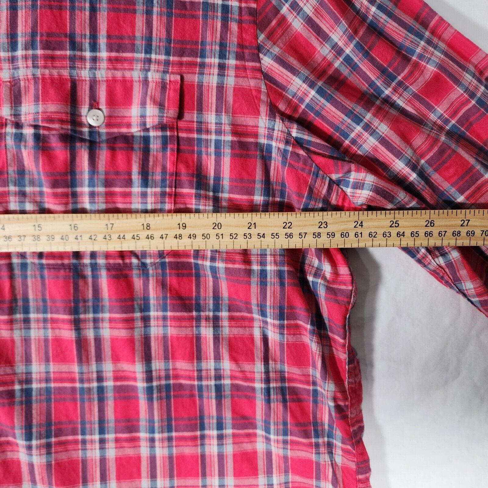 UNTUCKit UNTUCKit Shirt Blue/Red Plaid Mens 2XL XXL 100% Cotton EUC Size US XXL / EU 58 / 5 - 6 Thumbnail