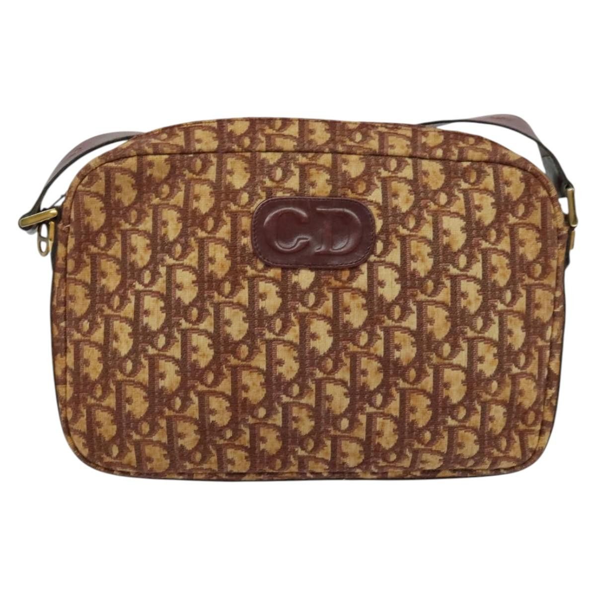 Dior DIOR Trotter Canvas Shoulder Bag Red Gold Size ONE SIZE - 2 Thumbnail