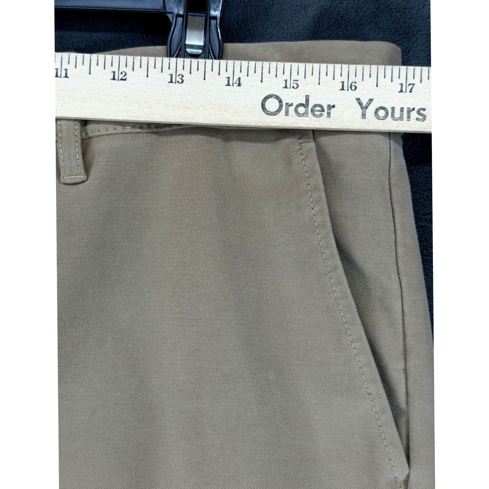J.Crew J.CREW 484 Slim Fit Chinos Khaki Tan Cotton Blend Mens Pants W33 L30 Chino Slm Pnts Beige Slim Mens Size US 33 - 4 Thumbnail