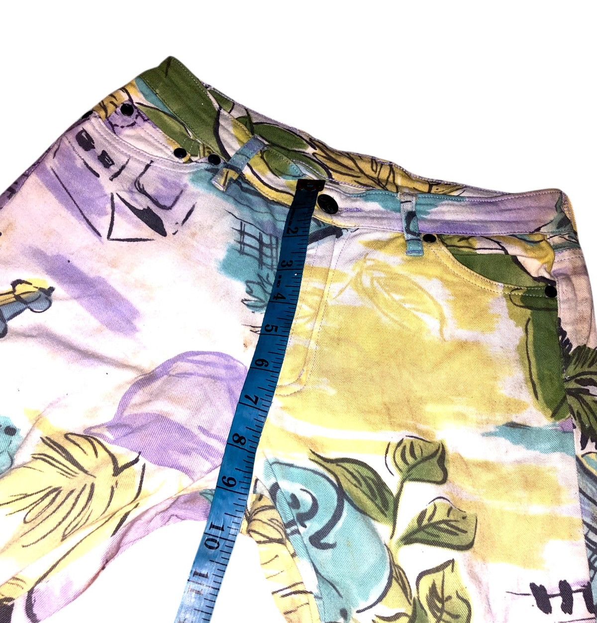 Designer × Japanese Brand × Jean Paul Gaultier ANNE ELISABETH DENIN JEANS FULL PRINT Size 28" / US 6 / IT 42 - 19 Thumbnail