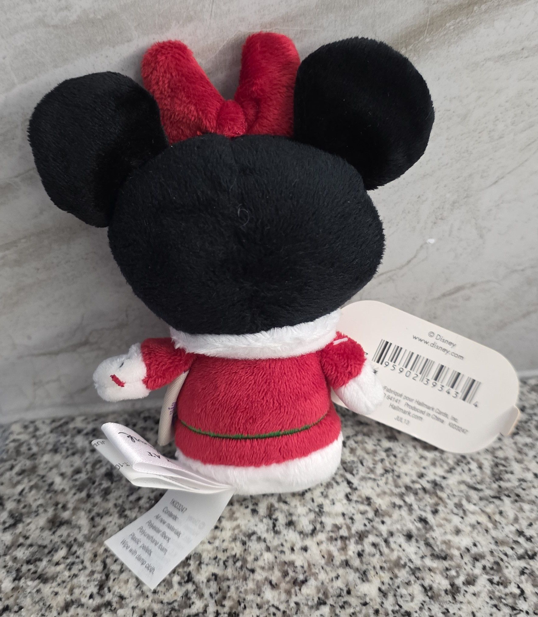 Disney NWT Hallmark Disney Itty Bittys Minnie Clause Plush 4" Size ONE SIZE - 2 Thumbnail