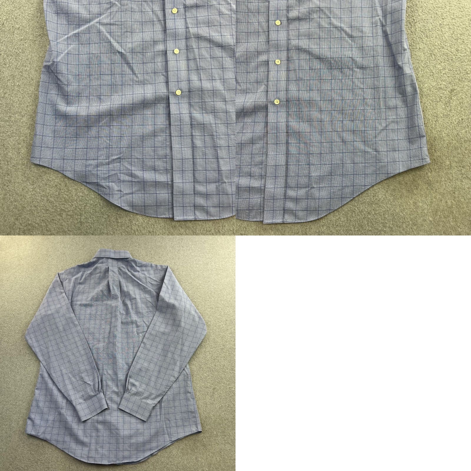 Brooks Brothers Brooks Brothers Dress Shirt Mens 16.5-36 Blue Slim Non-Iron Adult Regular Check Shirt Size 46R - 9 Thumbnail