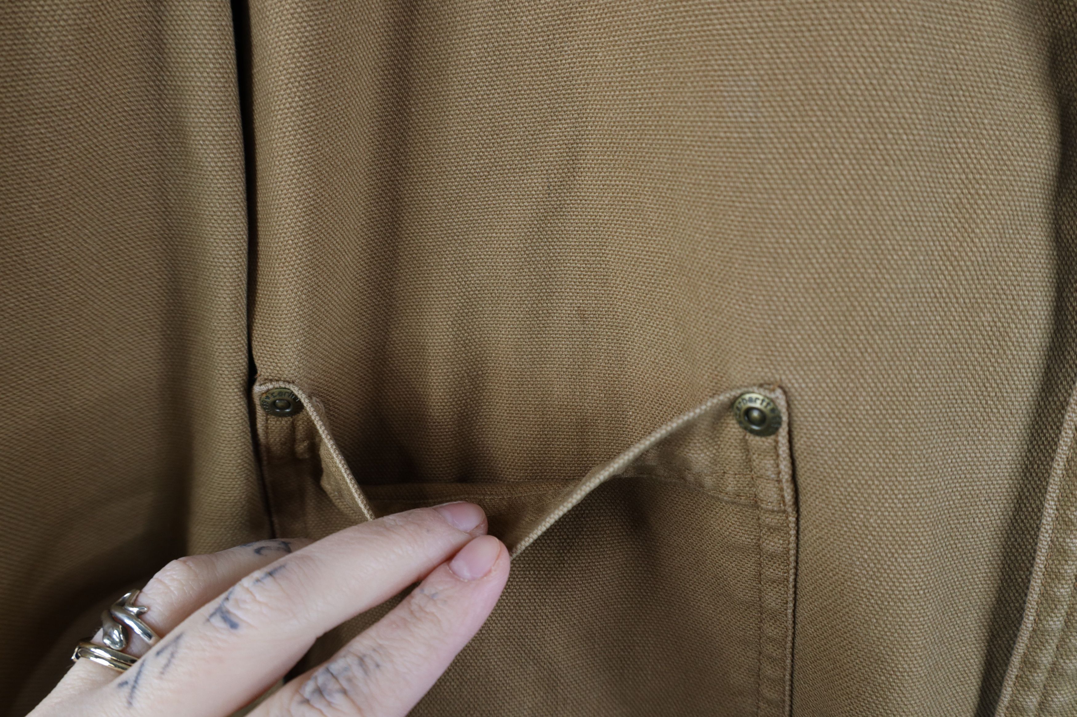 Carhartt × Vintage Vintage Carhartt Lined Canvas Button Shirt Jacket Jac Shirt Size US XXL / EU 58 / 5 - 5 Thumbnail