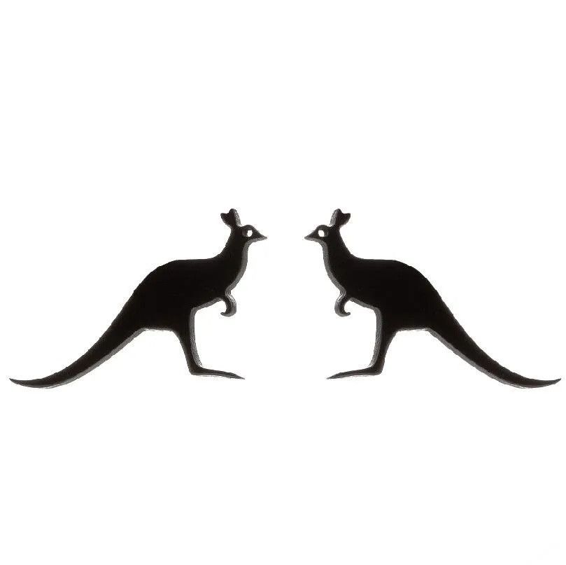 Jewelry Kangaroo Mini Stud Earrings Charm Earring Gift Size ONE SIZE - 2 Thumbnail