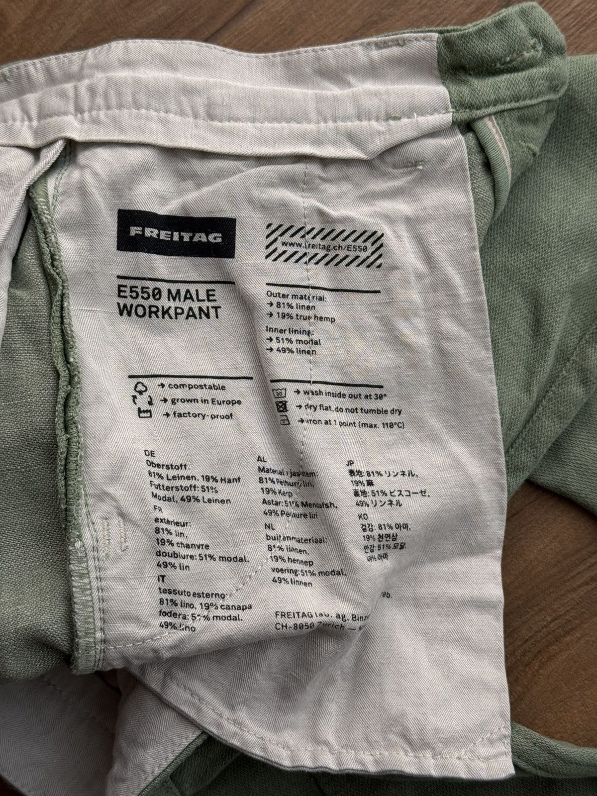 Freitag × Vintage Vintage Freitag E550 Indigo Green Selvedge Workwear Pants Size US 28 / EU 44 - 15 Thumbnail