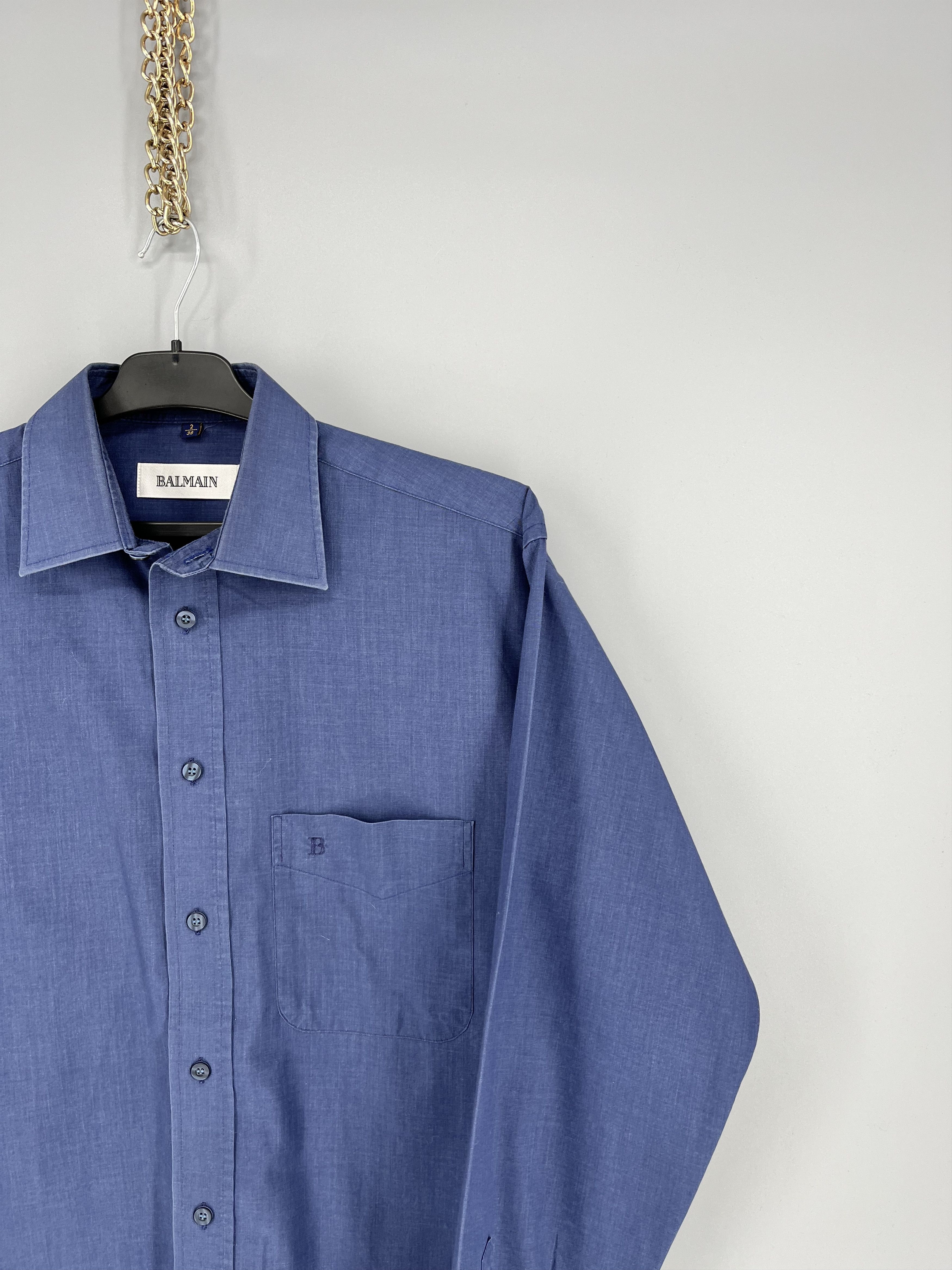 Balmain Vintage 90s Balmain Homme Retro Shirt Button Italy Size US S / EU 44-46 / 1 - 5 Thumbnail