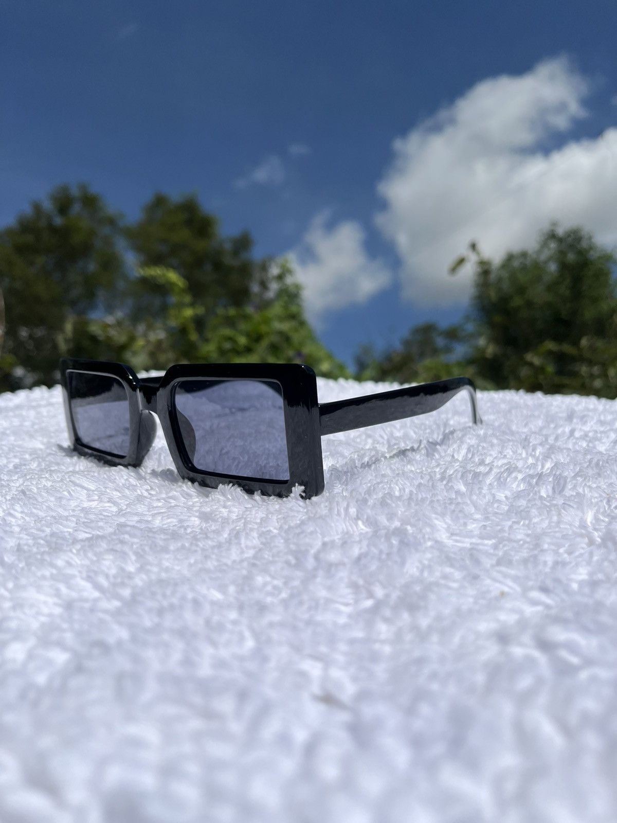 Other Y2K Retro square black sunglasses with UV protection Size ONE SIZE - 1 Thumbnail