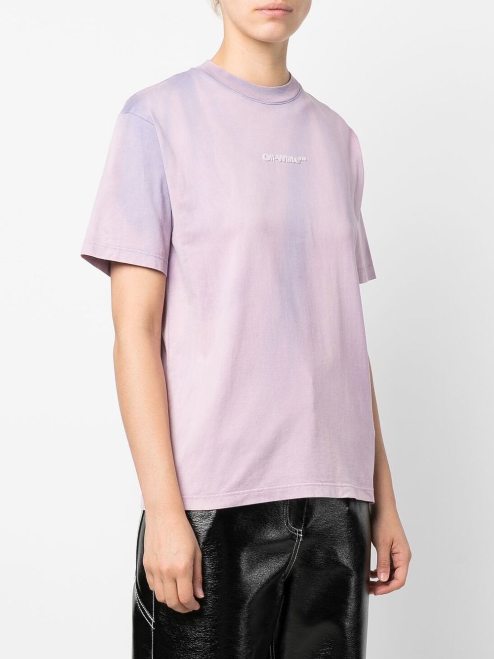 Off-White o1gr1nt1124 Laundry Casual T-Shirt in Lilac Size XS / US 0-2 / IT 36-38 - 2 Thumbnail