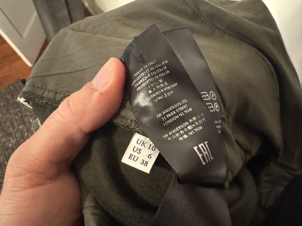 JW Anderson J. W. Anderson Double Hem Cargo Trousers Velvet Green Khaki Size US 31 - 11 Thumbnail