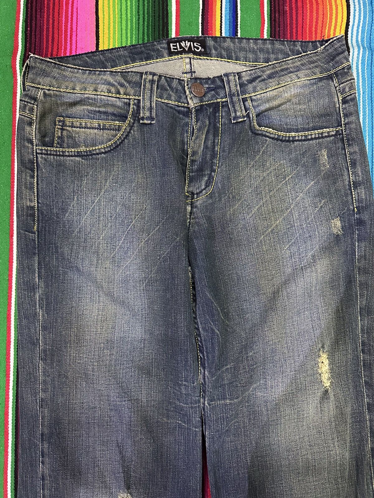 If Six Was Nine Bootcut style Design Flare Elvis Denim 💥 Size US 30 / EU 46 - 10 Thumbnail