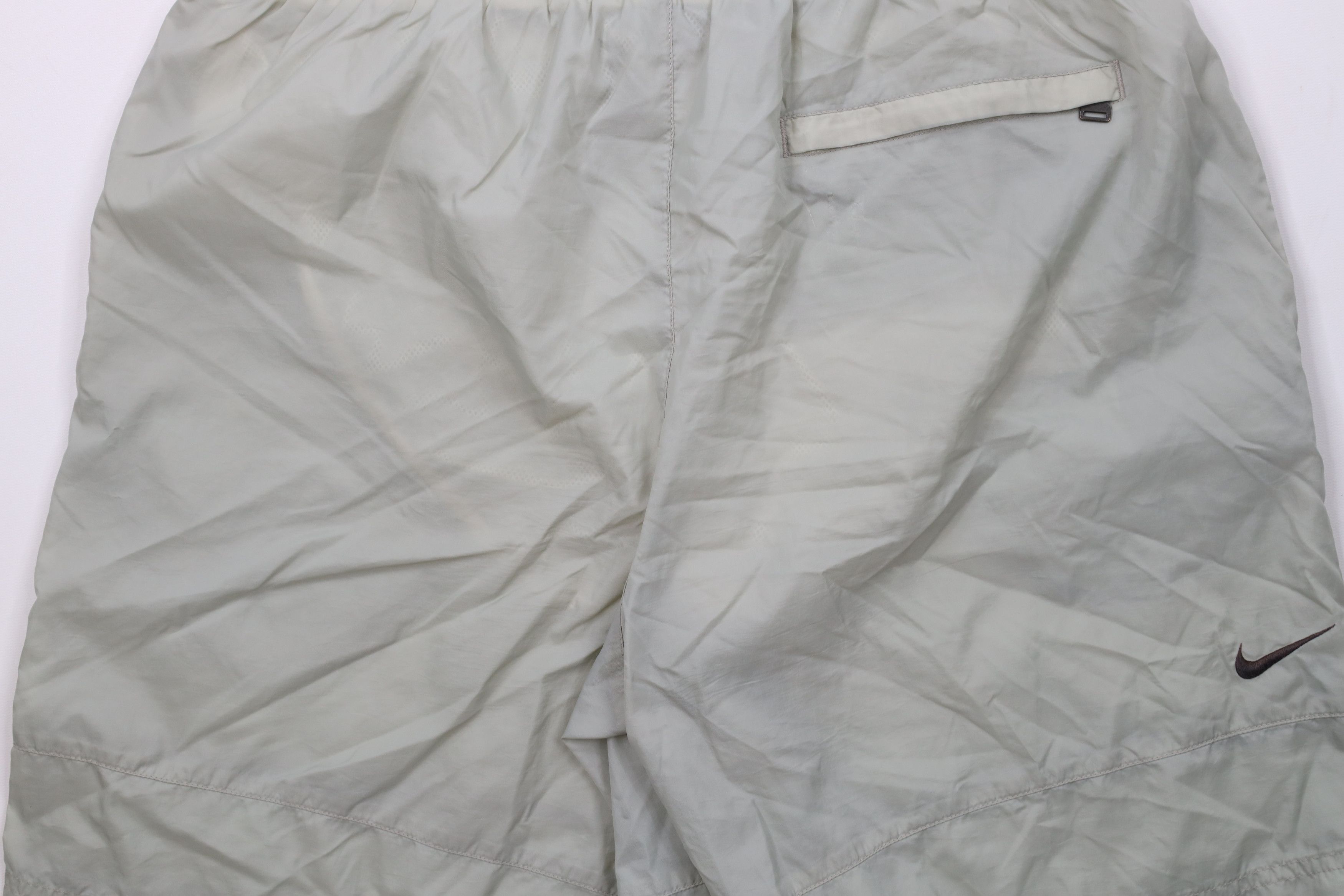 Nike × Vintage Vintage 90s Y2K Nike Mini Swoosh Lined Shorts Light Green Size US 34 / EU 50 - 11 Thumbnail