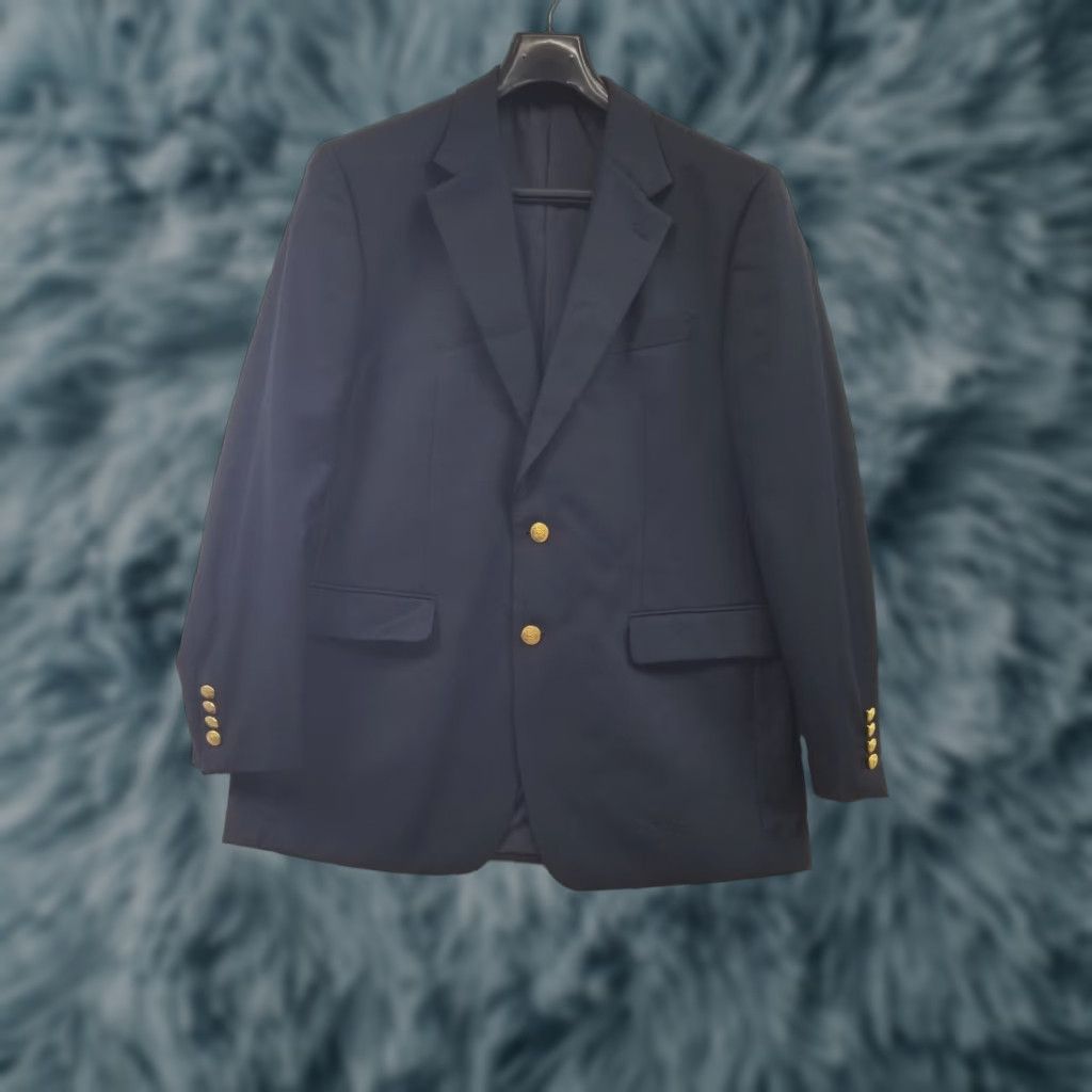 Ralph Lauren LAUREN RALPH LAUREN Sport Coat Blazer Jacket Men 40R Wool Tweed Two-Button Blue Black 2 Button Single-Breasted Dry Clean Only Size 40R - 1 Thumbnail