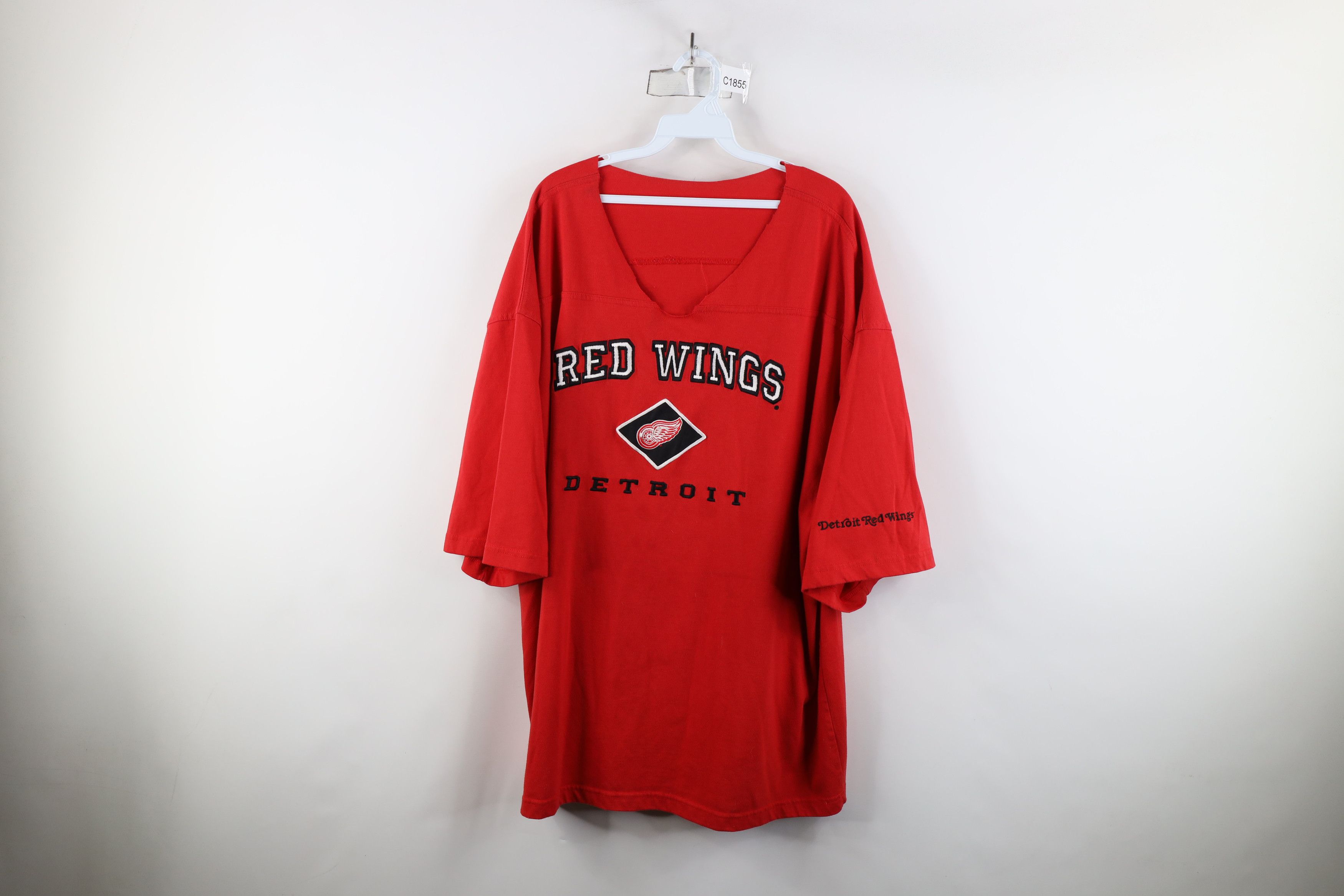 Vintage Vintage 90s Cut Off Detroit Red Wings Hockey Jersey T-Shirt Size US XXL / EU 58 / 5 - 1 Thumbnail