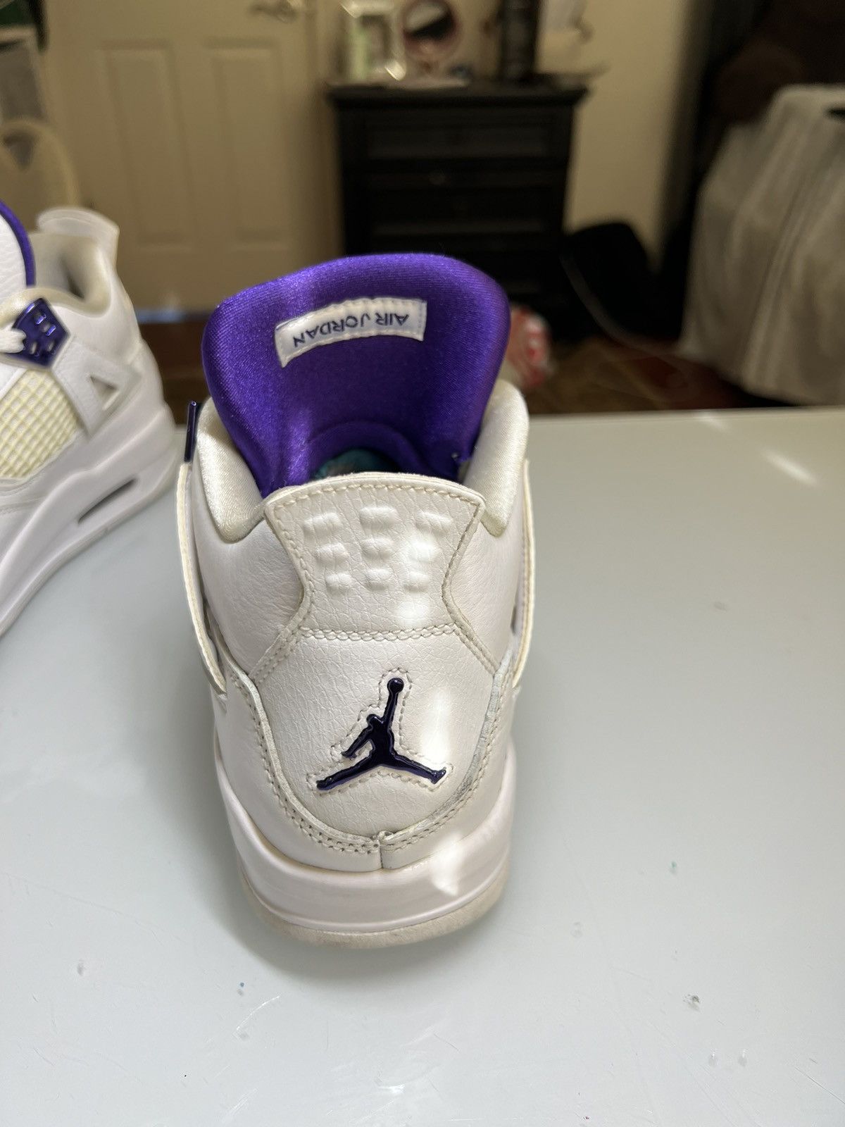 Jordan Brand Air Jordan 4 Retro 'Purple Metallic' 7Y Size US 7 / EU 40 - 3 Thumbnail
