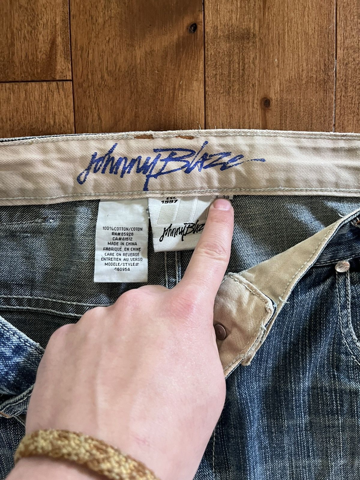 Vintage Baggy Y2K johnny blaze jeans Size US 38 / EU 54 - 4 Thumbnail