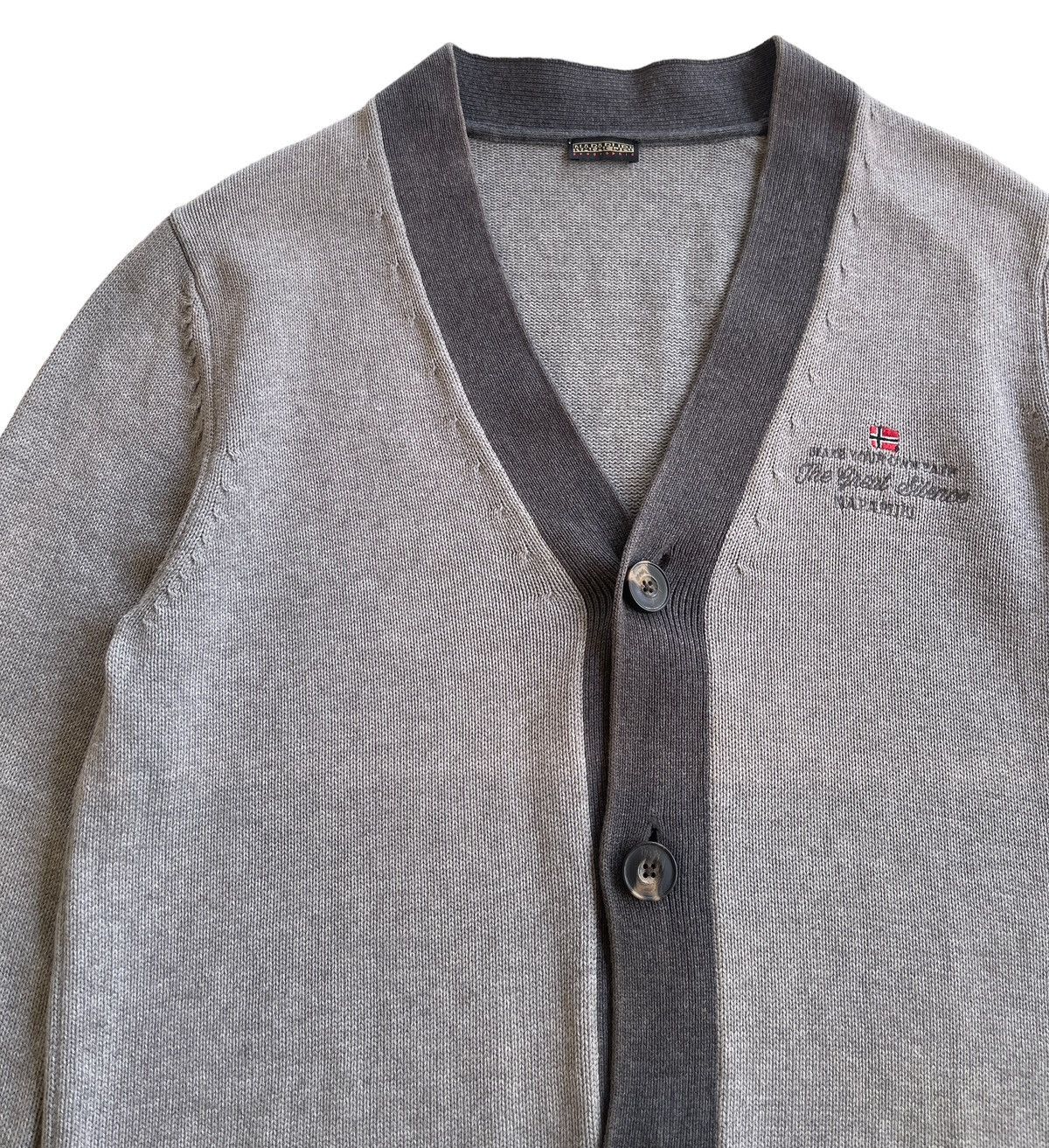 Napapijri Napapijri Men Cardigan Knit (Sunfaded Grey) Size US L / EU 52-54 / 3 - 12 Thumbnail