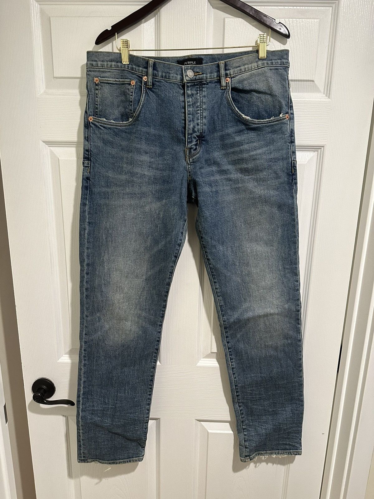 image of Purple Denim Jeans in Blue, Men's (Size 36)