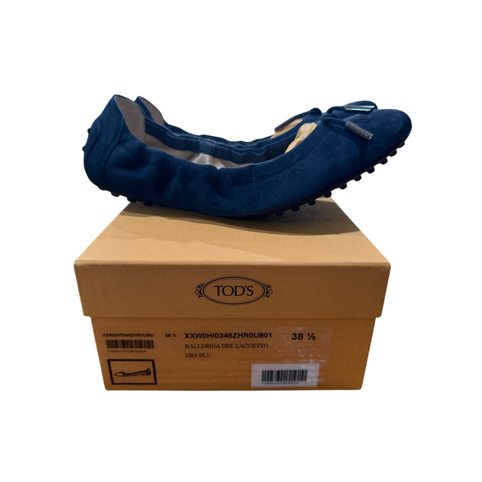 Tod's Tods Blue Suede Ballerina Dee Laccetto Ballet flats sz. 38 Size US 8 / IT 38 - 4 Thumbnail