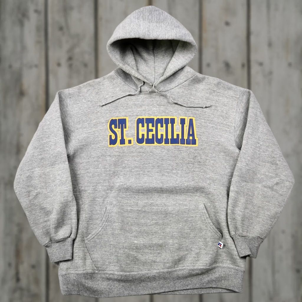 Russell Athletic VINTAGE Russell Athletic Hoodie Mens L Gray 80s 90s City Classic Graphic Print Logo Sweatshirt USA, Pullover, Crew Neck, Long Sleeve Size US L / EU 52-54 / 3 - 1 Thumbnail