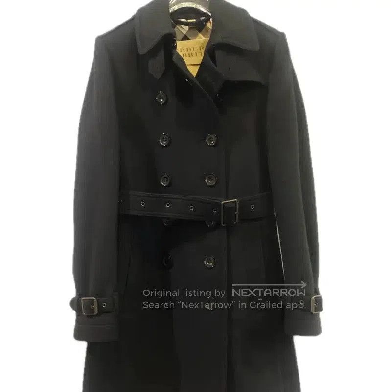 Burberry Burberry Black Wool Women's Trench Coat. Size XS / US 0-2 / IT 36-38 - 1 Thumbnail
