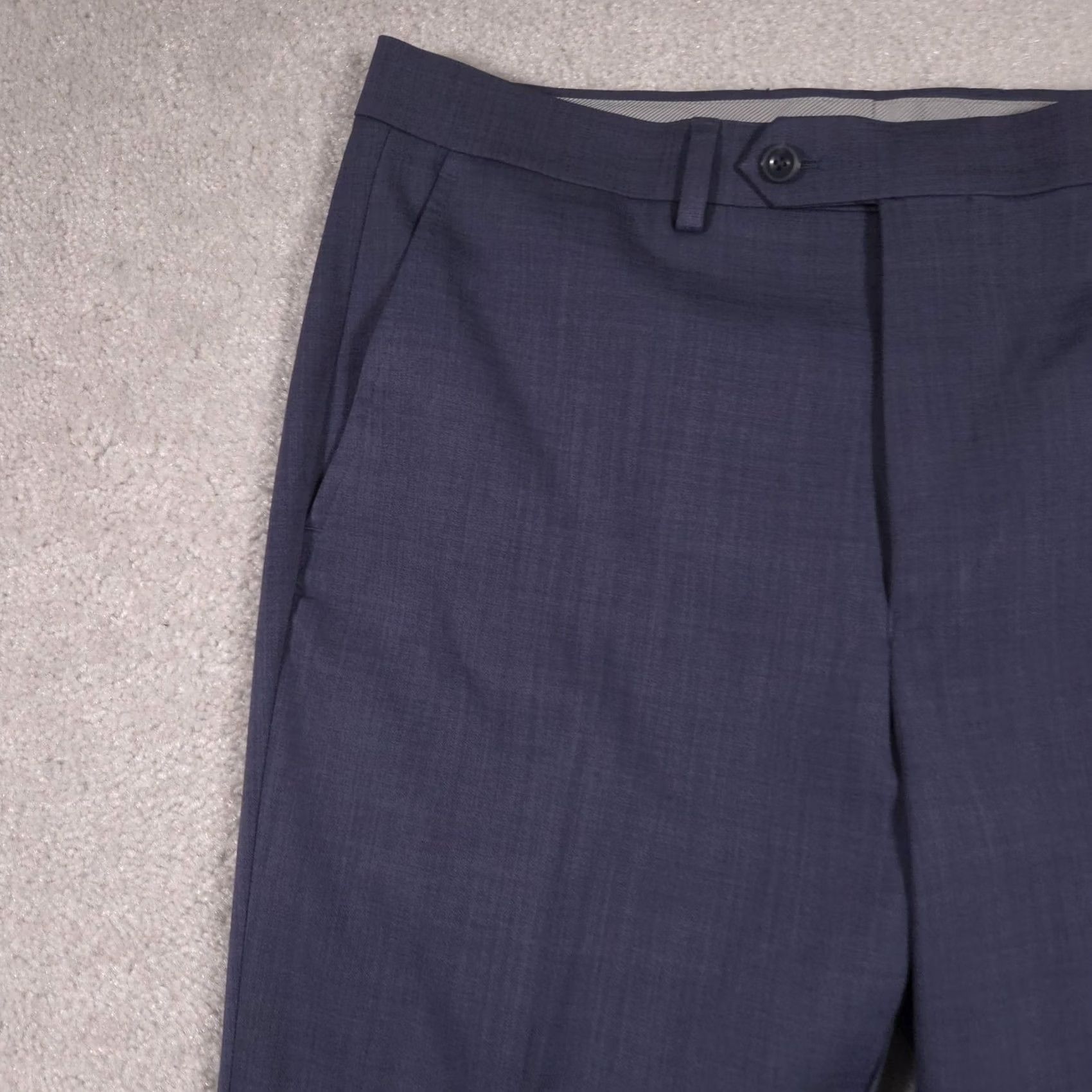 Michael Kors Michael Kors Dress Pants Mens 34x32 Blue Flat Front Stretch Slacks Business Size US 34 / EU 50 - 4 Thumbnail
