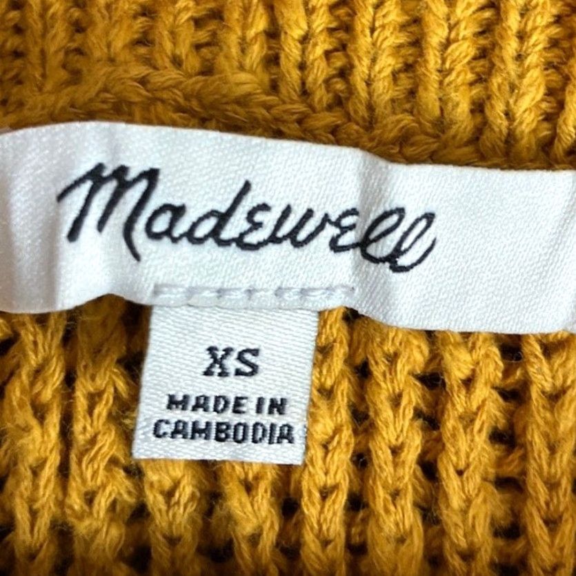 Madewell Madewell Womens Sweater Tank Top Mustard Ochre Knit Cutaway Cotton XS Size XS / US 0-2 / IT 36-38 - 6 Thumbnail