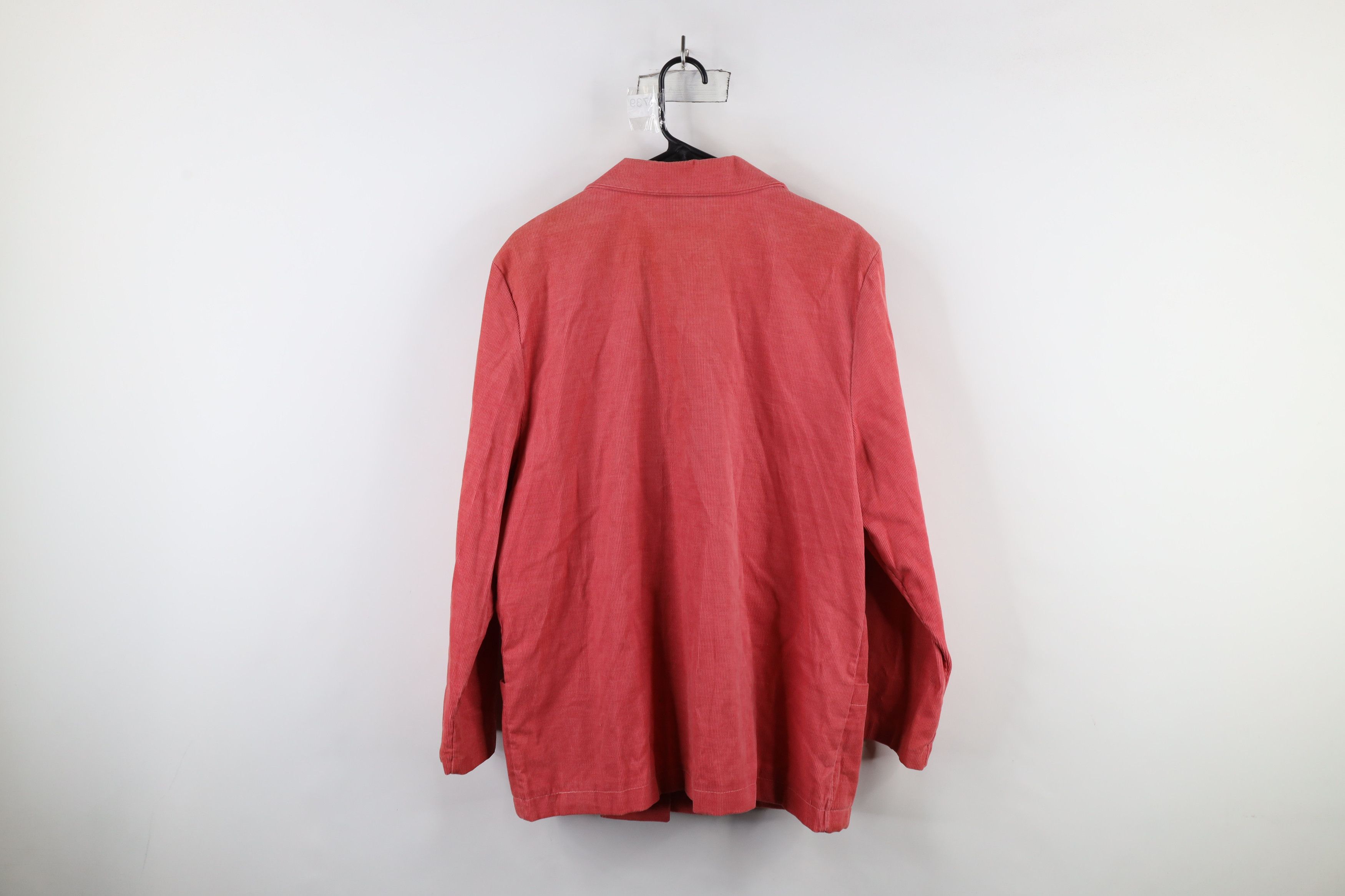 Vintage Vintage 80s 90s Streetwear Corduroy Blazer Jacket Pink USA Size XXL / US 16-18 / IT 52-54 - 12 Thumbnail