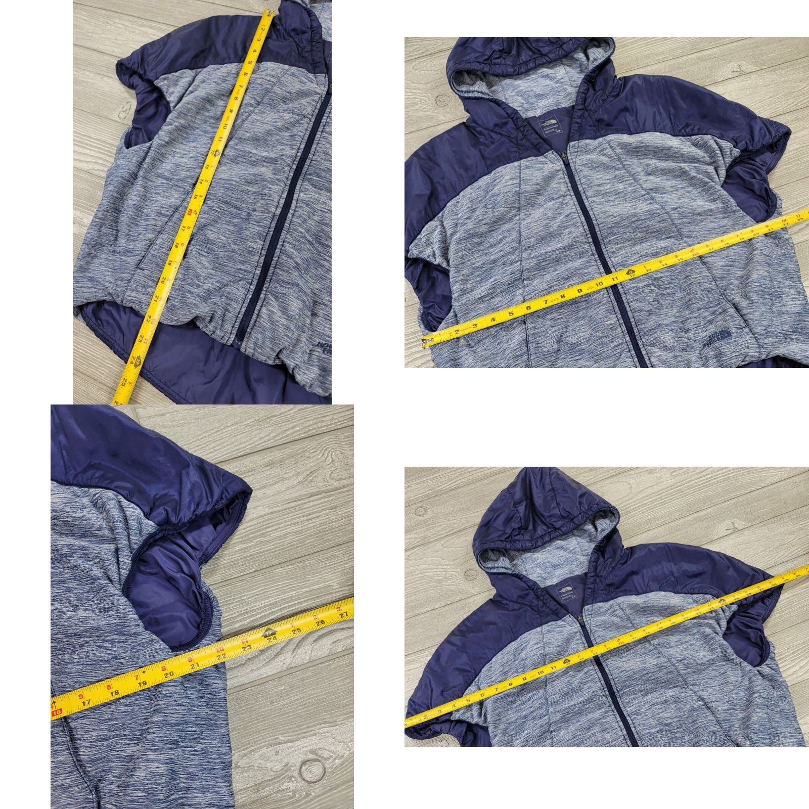 The North Face The North Face Jacket Blue Gray Full Zip S Lightweight Womens Regular Cropped Colorblock Sportswear Front Zip 3-Season Athleisure Size S / US 4 / IT 40 - 8 Thumbnail
