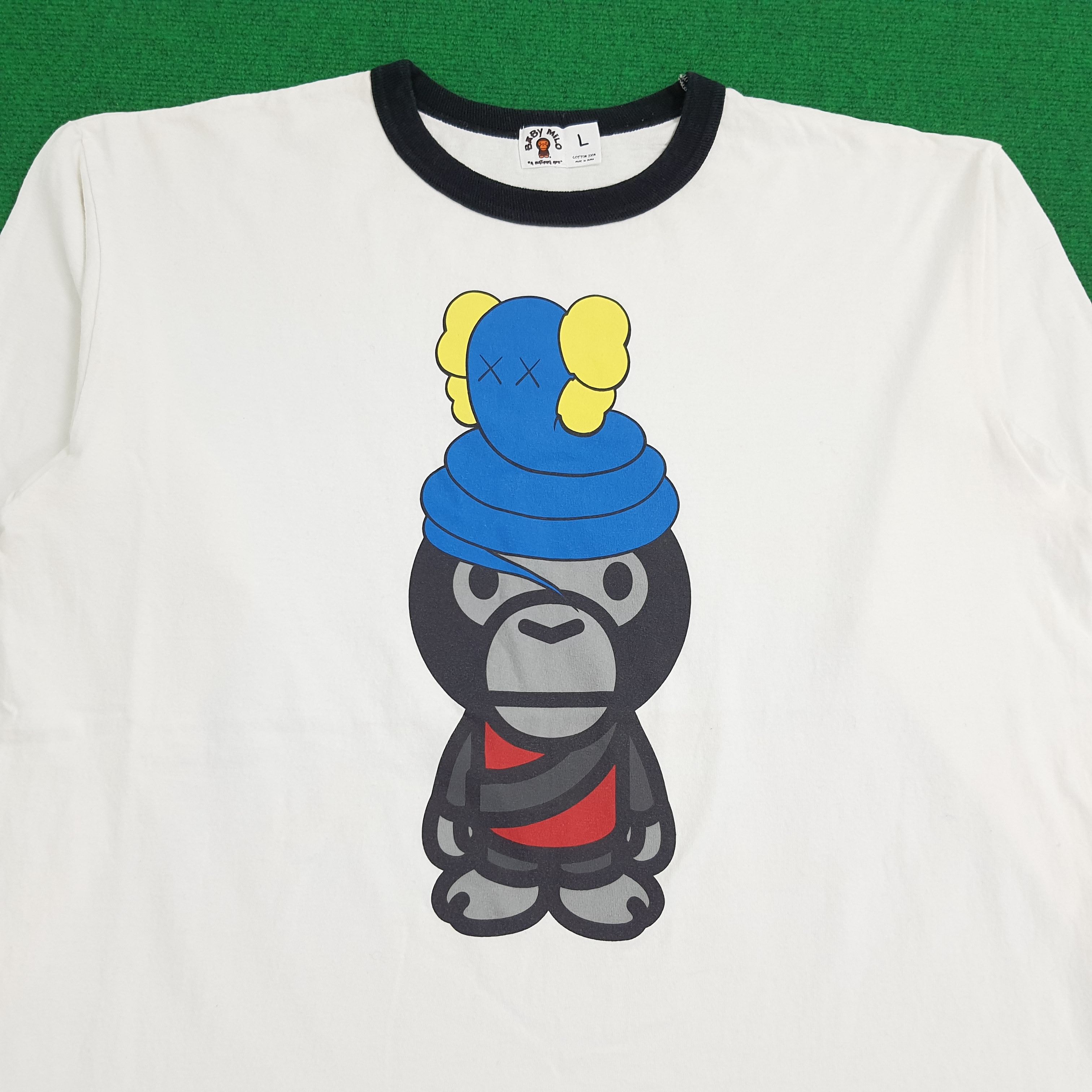 Bape x Kaws Baby Milo Ringer L/S Tee