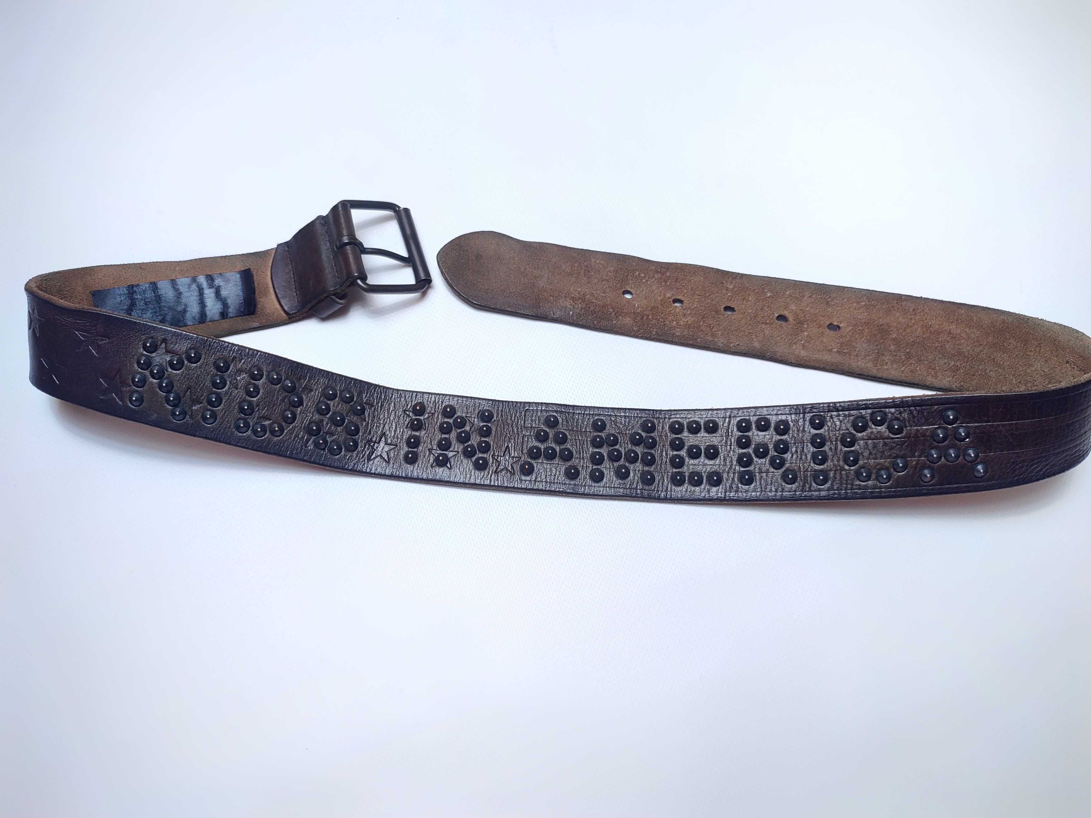 Allsaints Rare Allsaints Kids in America Spikes Punk Leather Belt Size ONE SIZE - 3 Thumbnail
