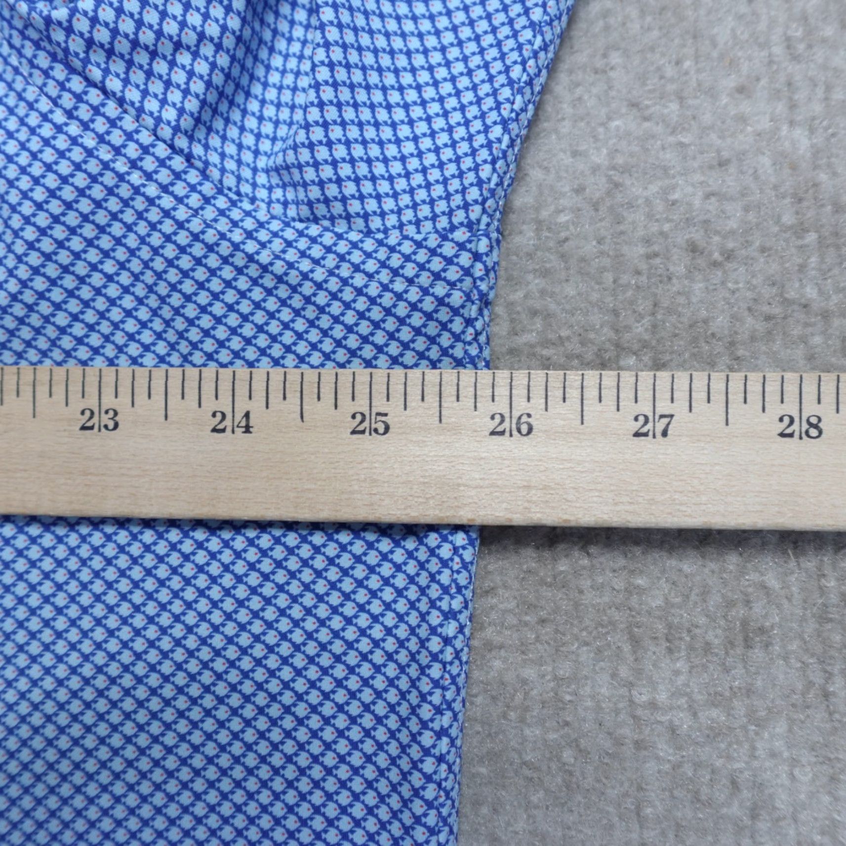 Vintage J.Hilburn Shirt 2XL Blue Fishes All Over Print Performance Nylon Elastane Shirt Geometric Long Sleeve Button-Up Mens 2XL Blue Size US XXL / EU 58 / 5 - 8 Thumbnail